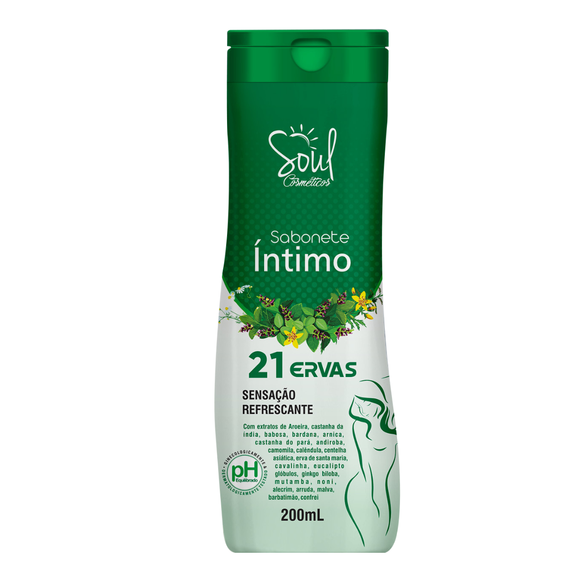 SABONETE FEMININO 21 ERVAS 200ML SOUL
