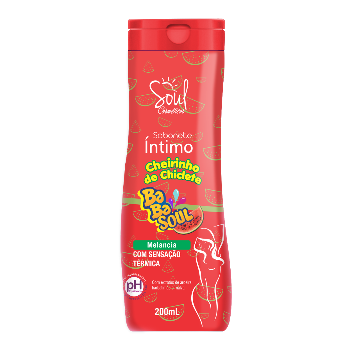 SABONETE INTIMO BABASOUL MELANCIA 200ML SOUL– Bio Cosméticos