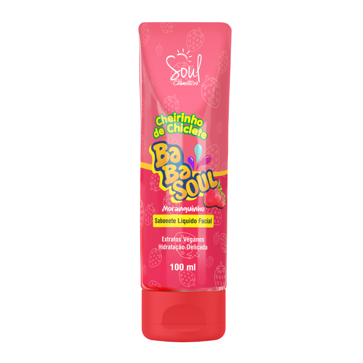 SABONETE LIQUIDO FACIAL BABASOUL MORANGUINHO SOUL– Bio Cosméticos
