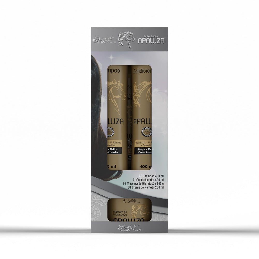 KIT 4 ITENS CAPILAR APALUZA BELKIT