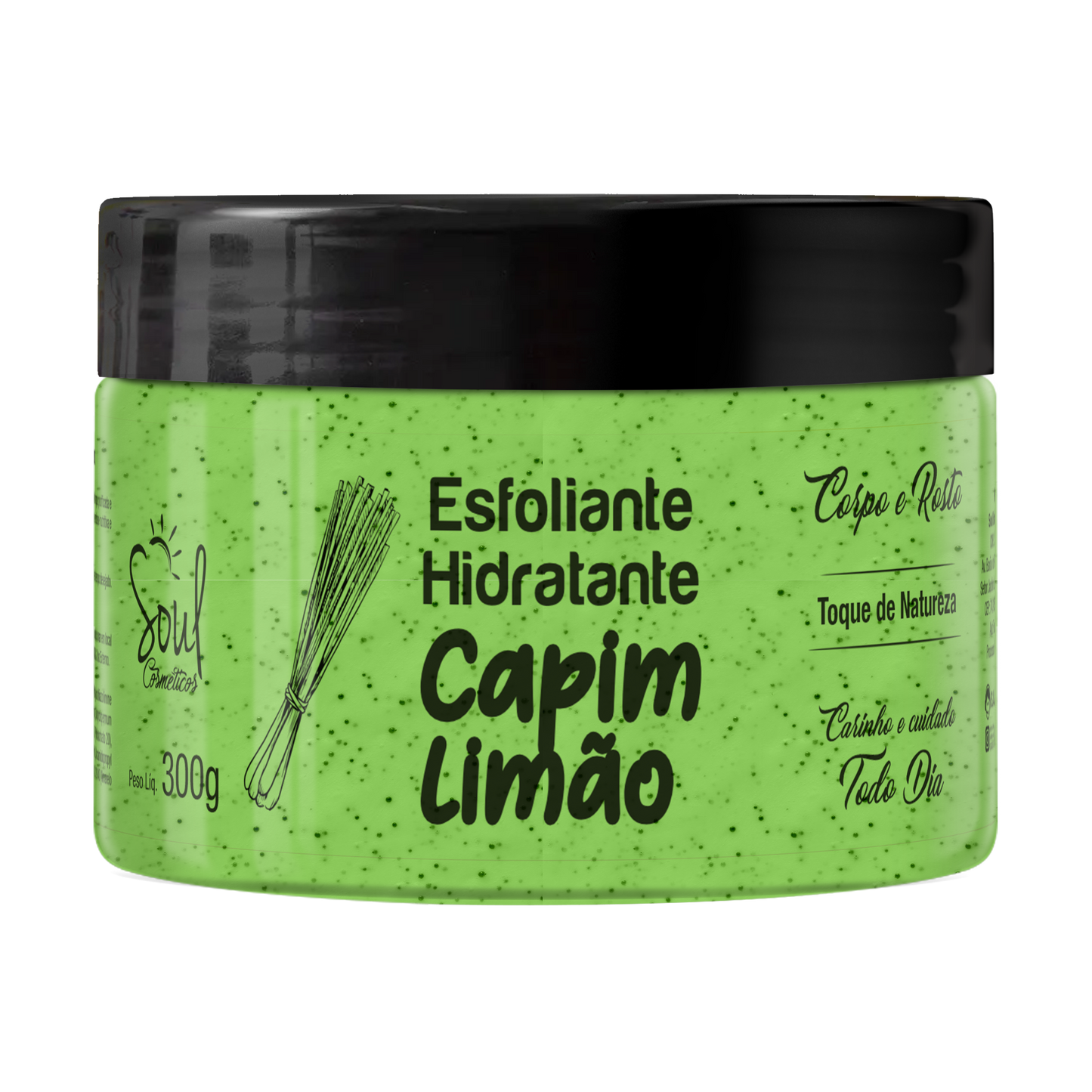 HIDRATANTE ESFOLIANTE CAPIM LIMAO 300G SOUL
