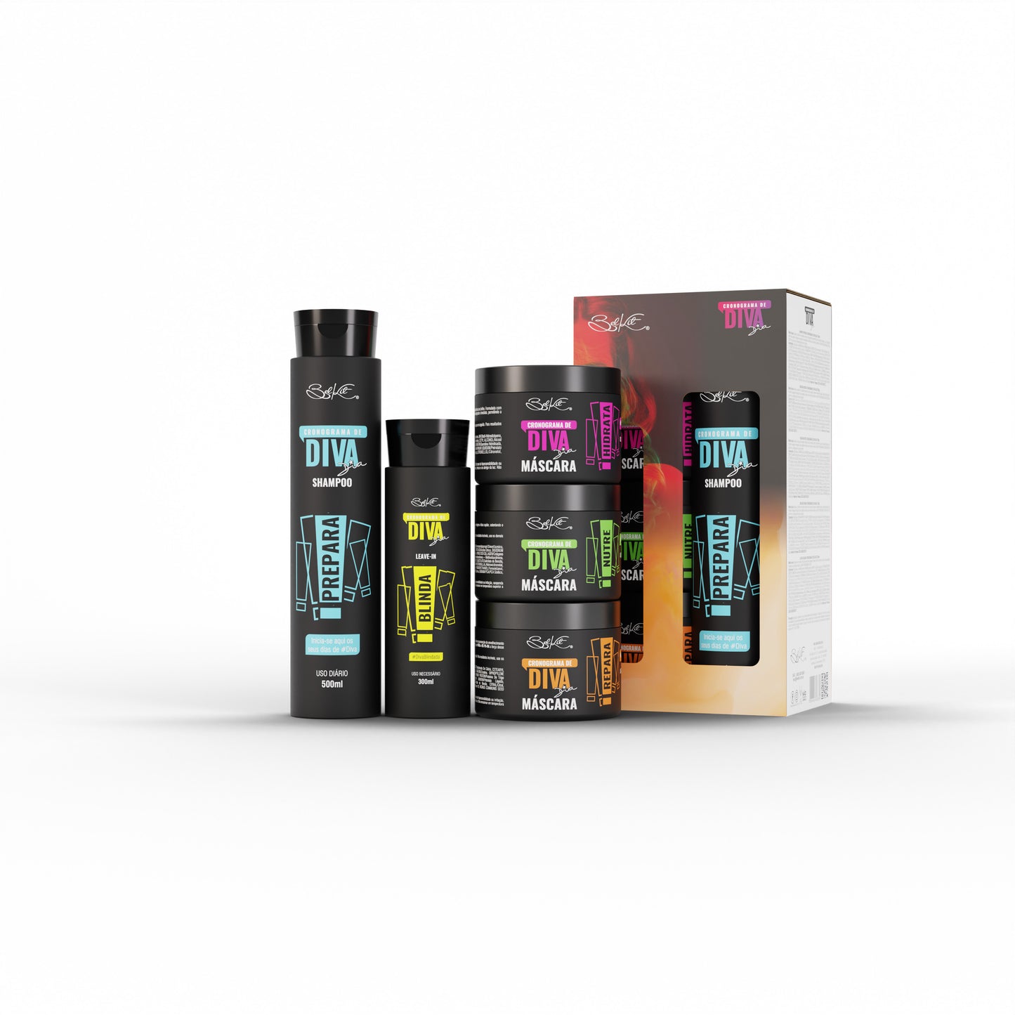 KIT 5 ITENS CAPILAR CRONOGRAMA DE DIVA BELKIT