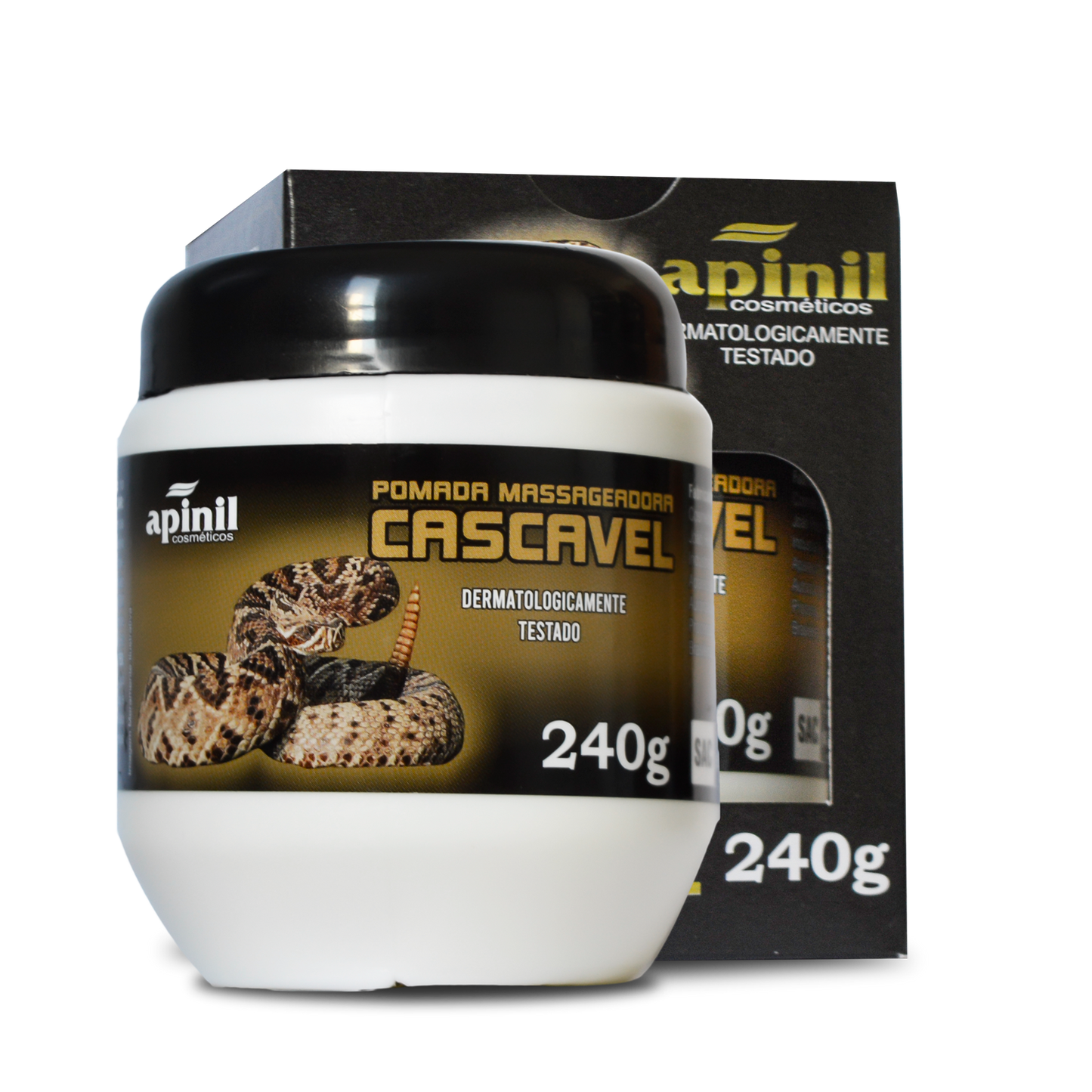 POMADA MASSAGEADORA CASCAVEL 240G APINIL