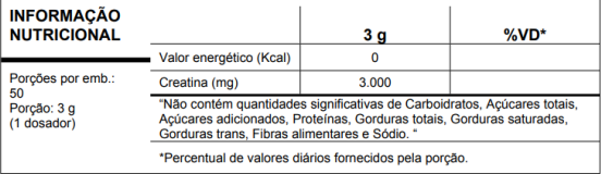 SUPLEMENTO ALIMENTAR EM PO CREATINA 150G BIOCÊUTICA