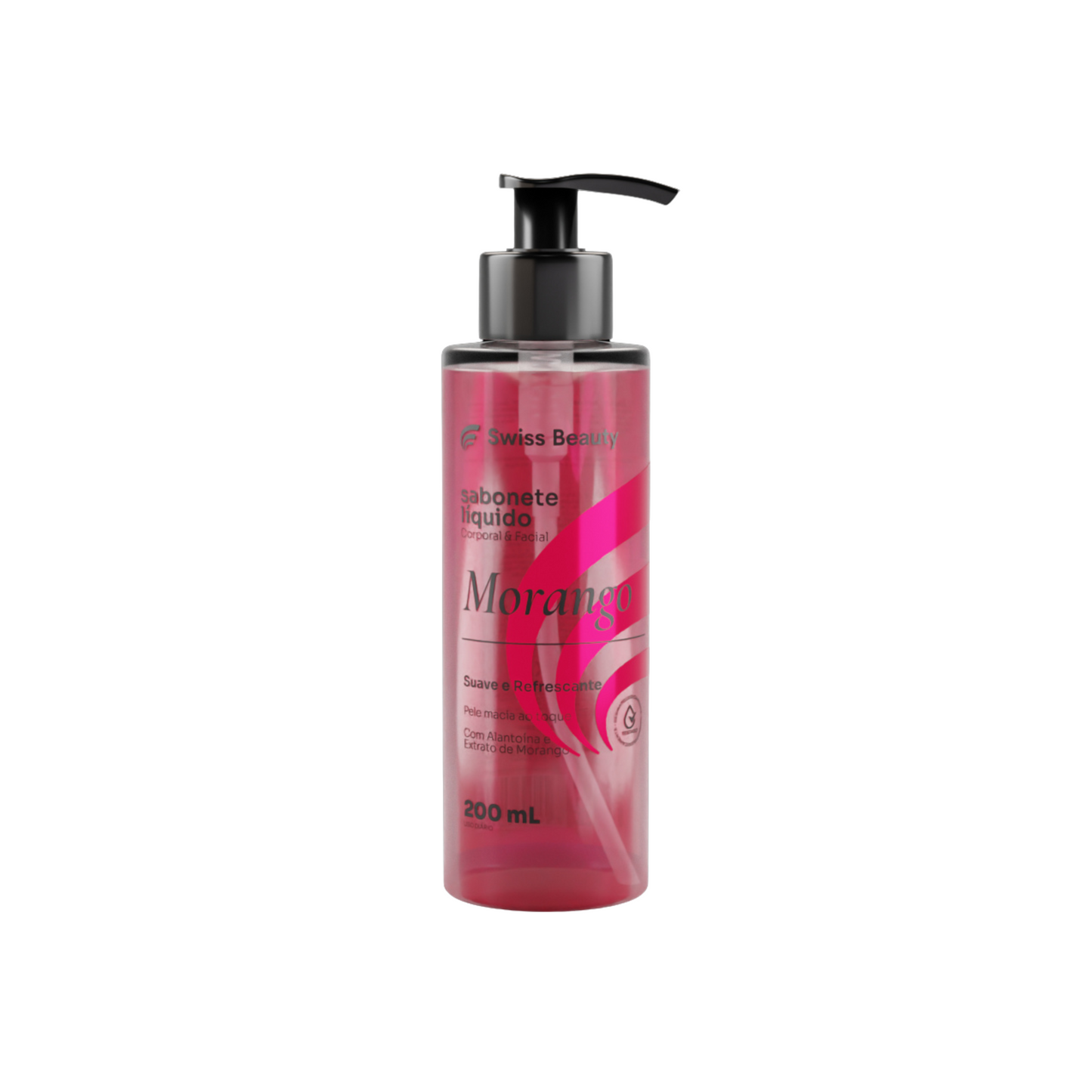 SABONETE LIQUIDO MORANGO 200ML SWISS BEAUTY BELKIT