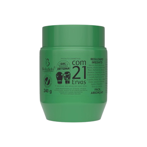 GEL DESODORANTE MASSAGEADOR DETONA 21 ERVAS 240G BIO INSTINTO