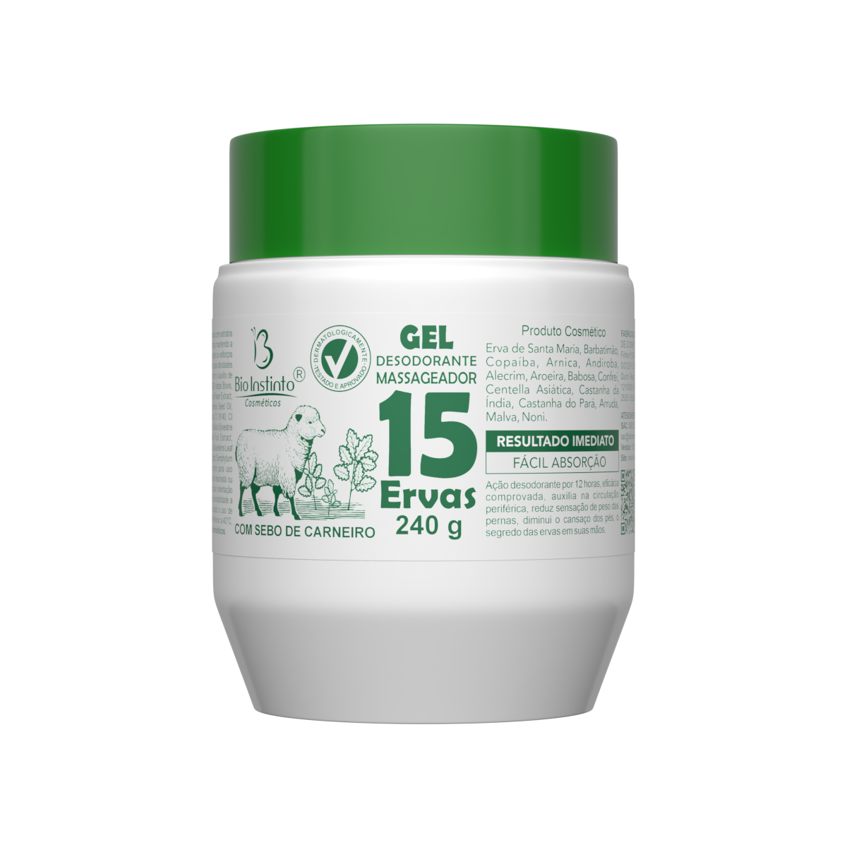 GEL 15 ERVAS 240G BIO INSTINTO– Bio Cosméticos Distribuidora