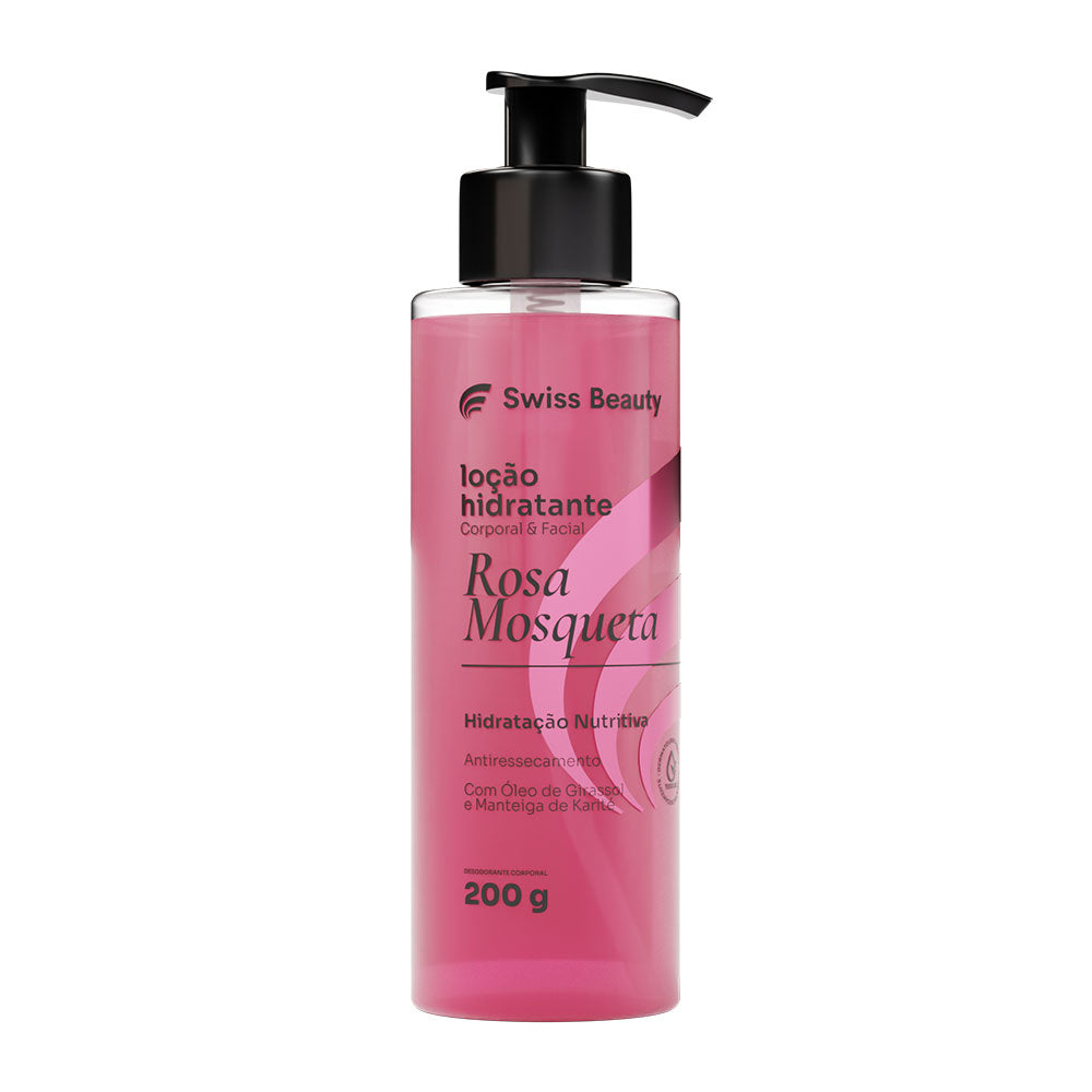 LOCAO HIDRATANTE ROSA MOSQUETA 200G SWISS BEAUTY BELKIT
