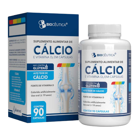 SUPLEMENTO ALIMENTAR CÁLCIO E VITAMINA D3 BIOCEUTICA