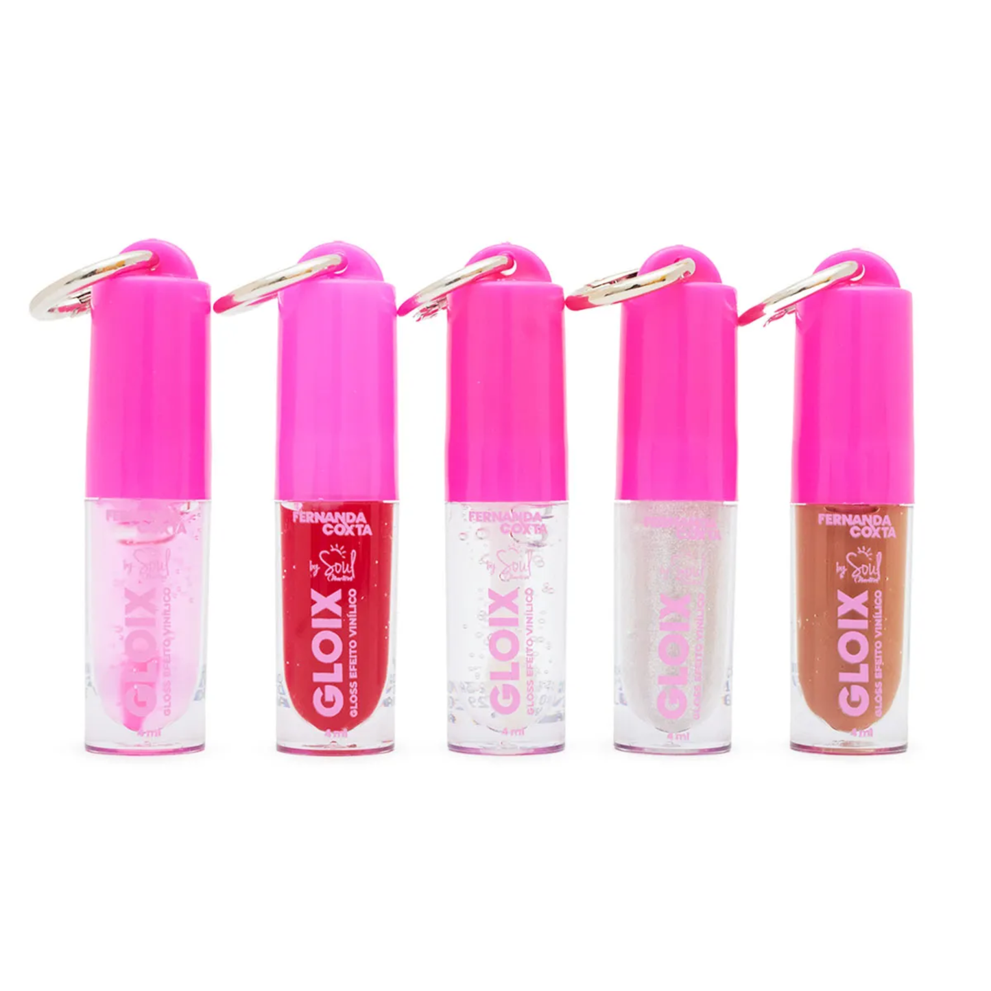 BOX C/ 30 GLOIX FERNANDA COXTA + CHAVEIRO COR 01 A 05 4ML SOUL COSMÉTICOS