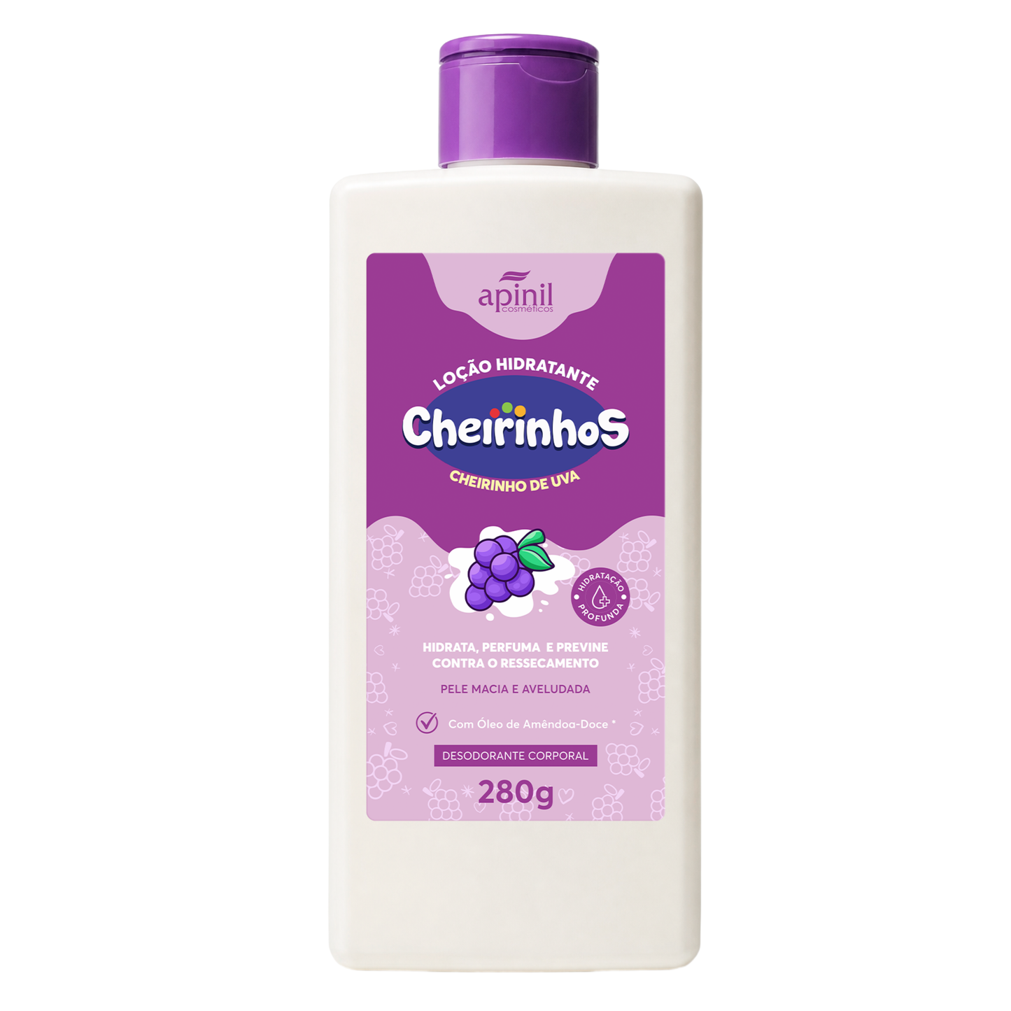 LOCAO HIDRATANTE CHEIRINHOS UVA 280G APINIL