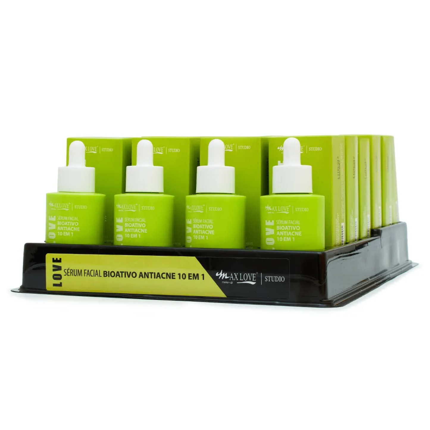 BOX C/ 24 SERUM FACIAL BIOATIVO ANTIACNE 10 EM 1 30ML MAX LOVE