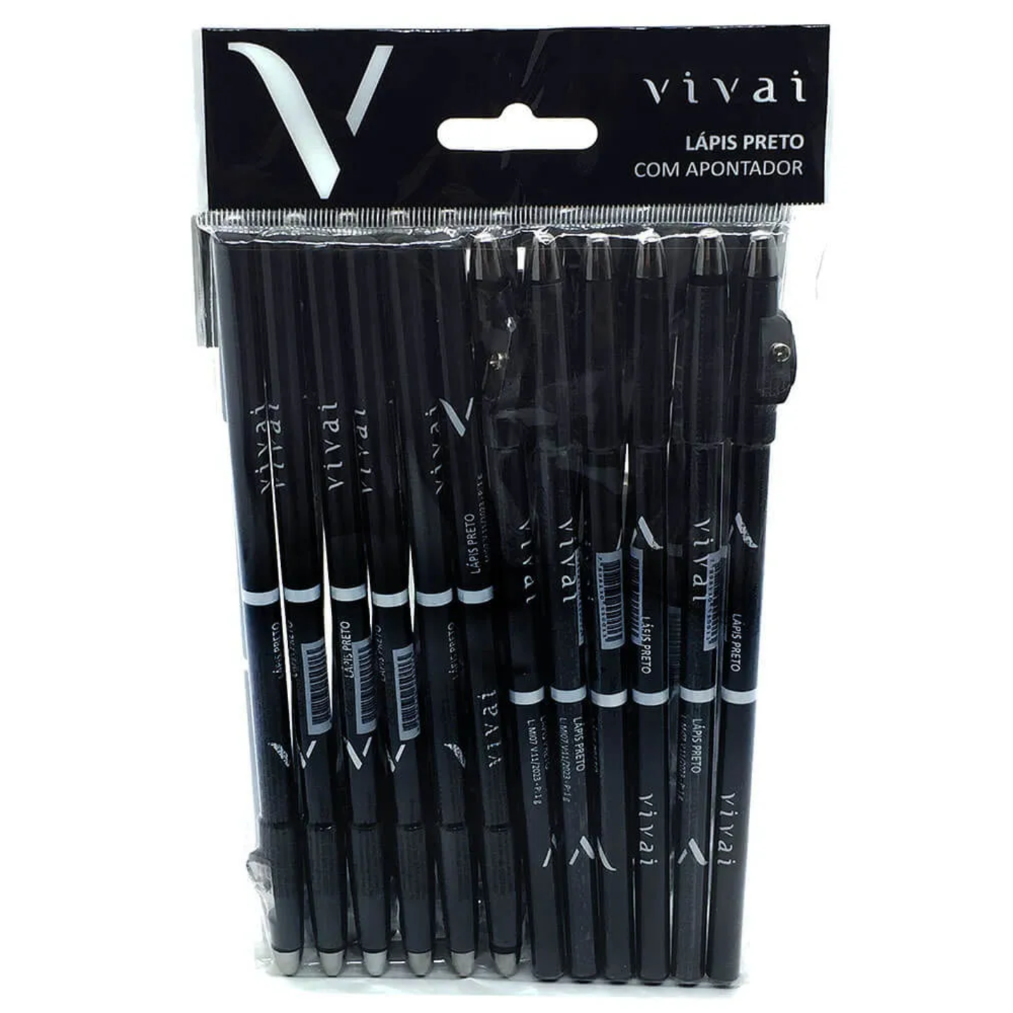 BOX C/ 12 LAPIS DE OLHOS PRETO C/ APONTADOR 2034.1.3 VIVAI