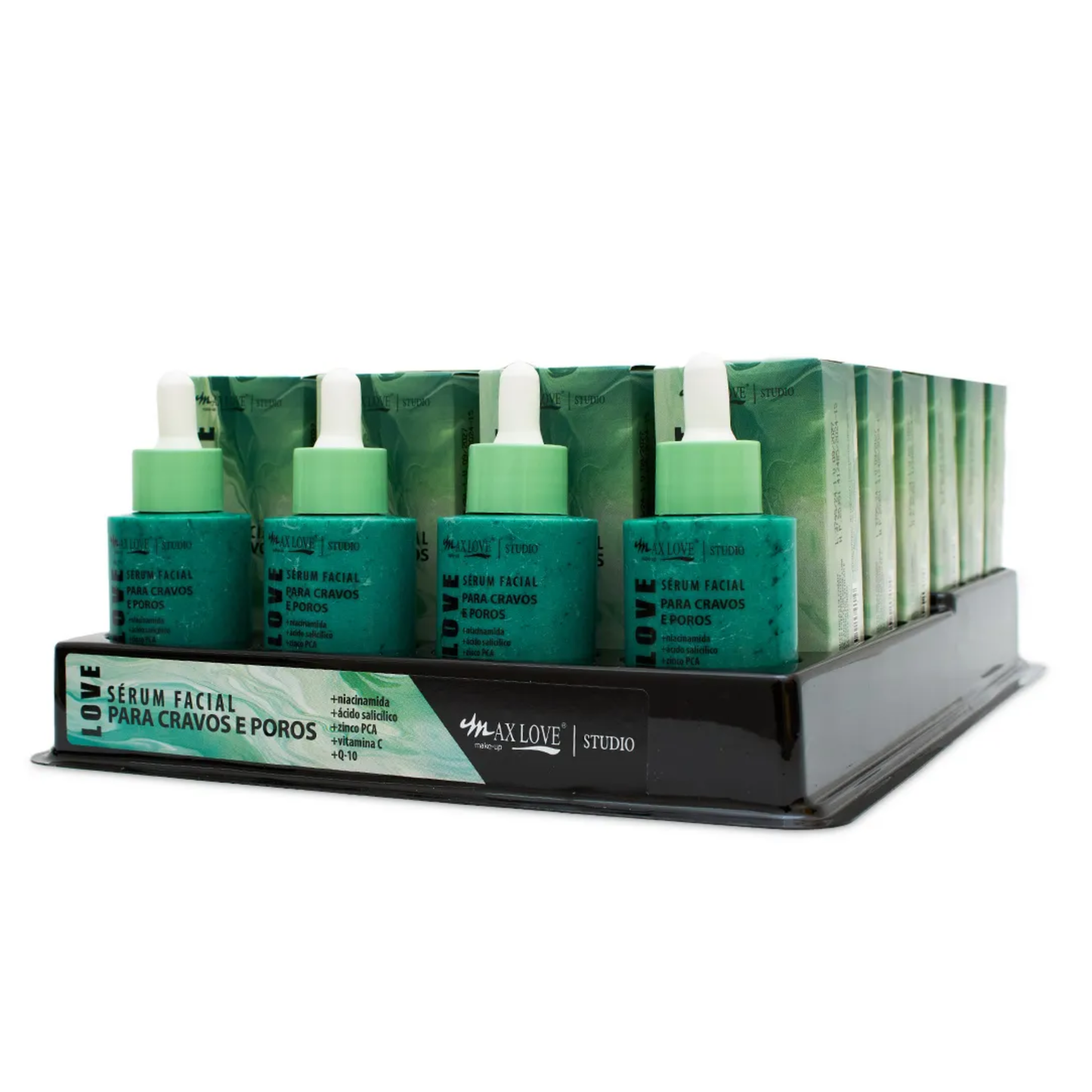 BOX C/ 24 SERUM FACIAL CRAVOS E POROS 30ML MAX LOVE