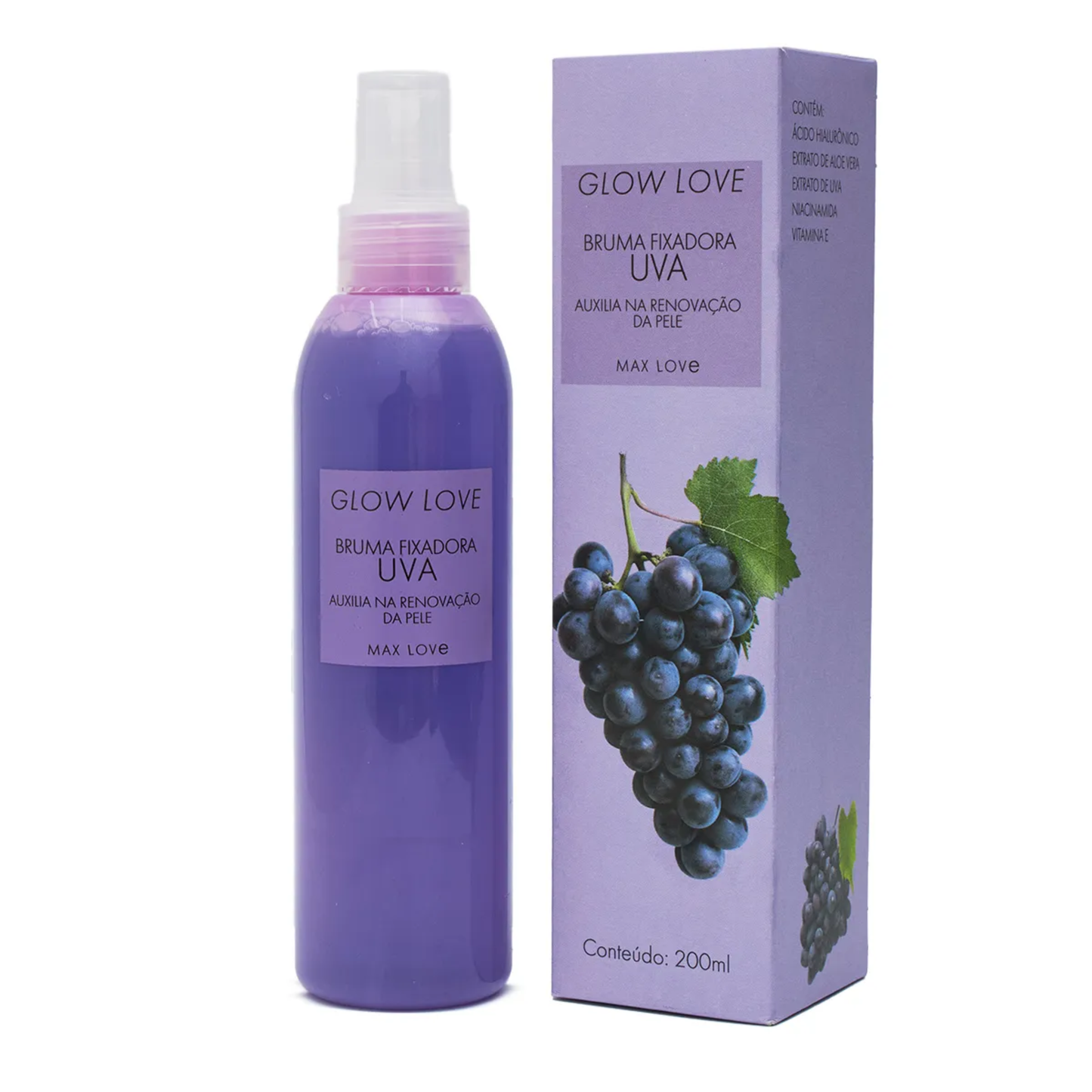 GLOW LOVE BRUMA FIXADORA UVA 200ML MAX LOVE
