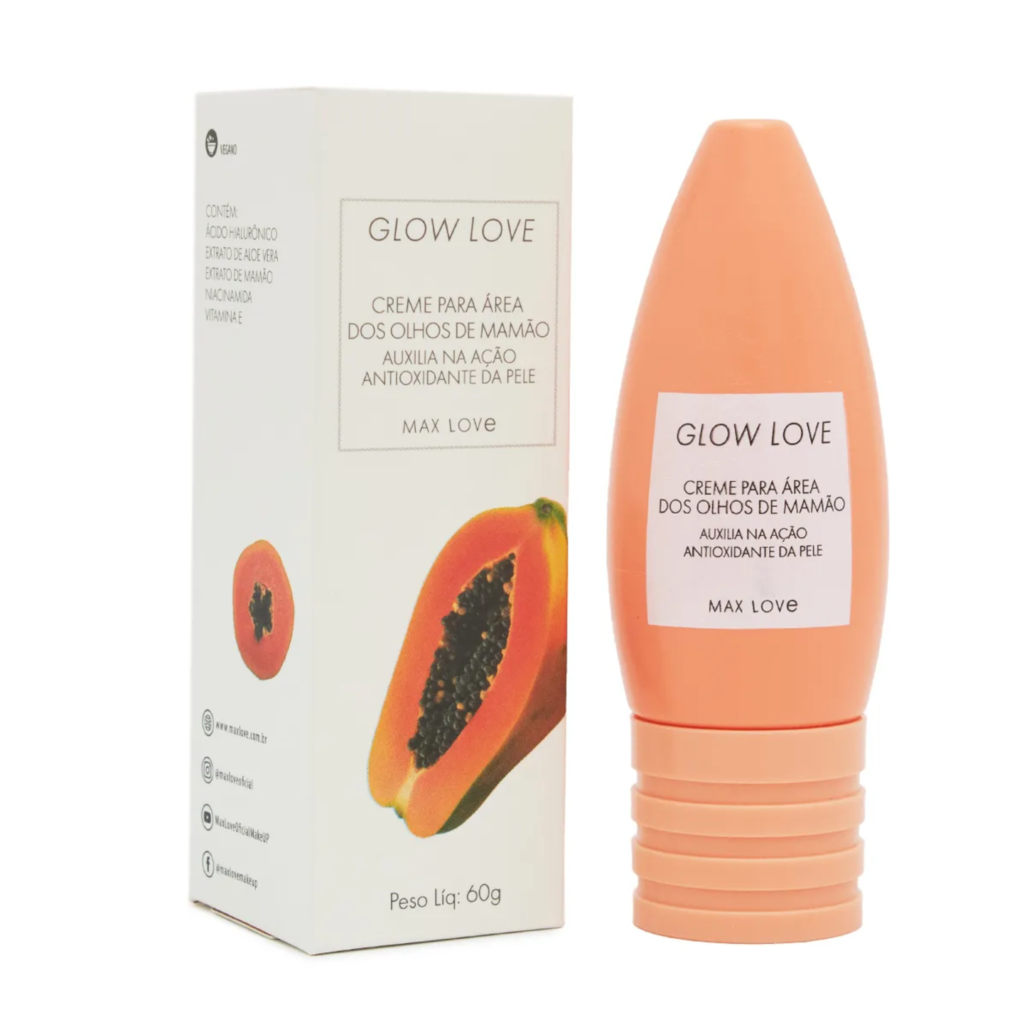 GLOW LOVE CREME PARA AREA OLHOS DE MAMAO 60G MAX LOVE