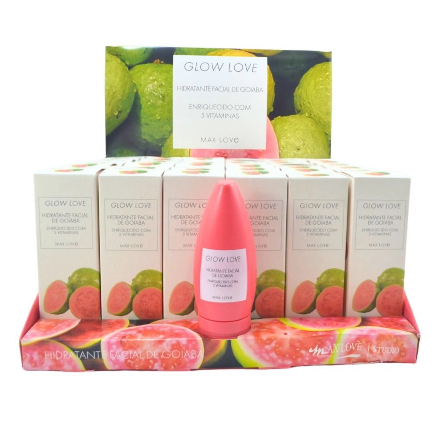 BOX C/ 36 GLOW LOVE HIDRATANTE FACIAL DE GOIABA 60G MAX LOVE
