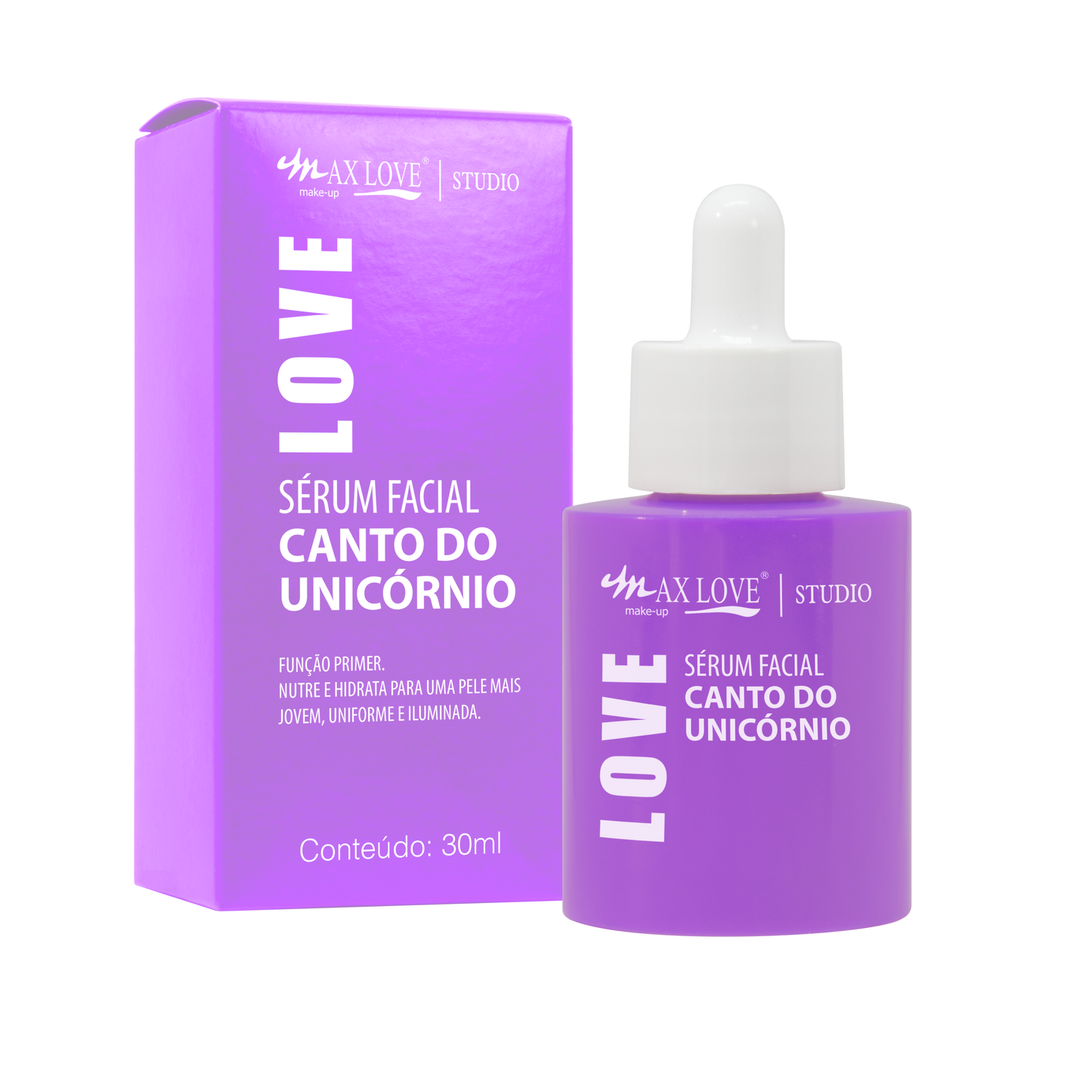 BOX C/ 24 SERUM FACIAL CANTO DO UNICORNIO 30ML MAX LOVE