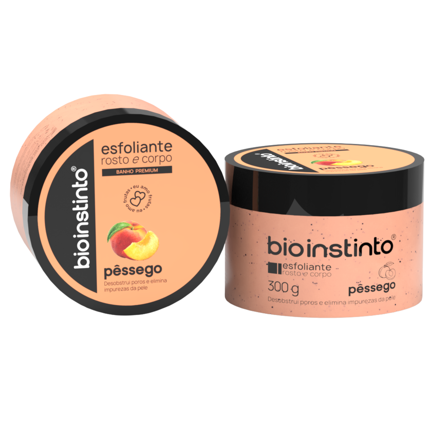 ESFOLIANTE ROSTO E CORPO PESSEGO 300G BIO INSTINTO