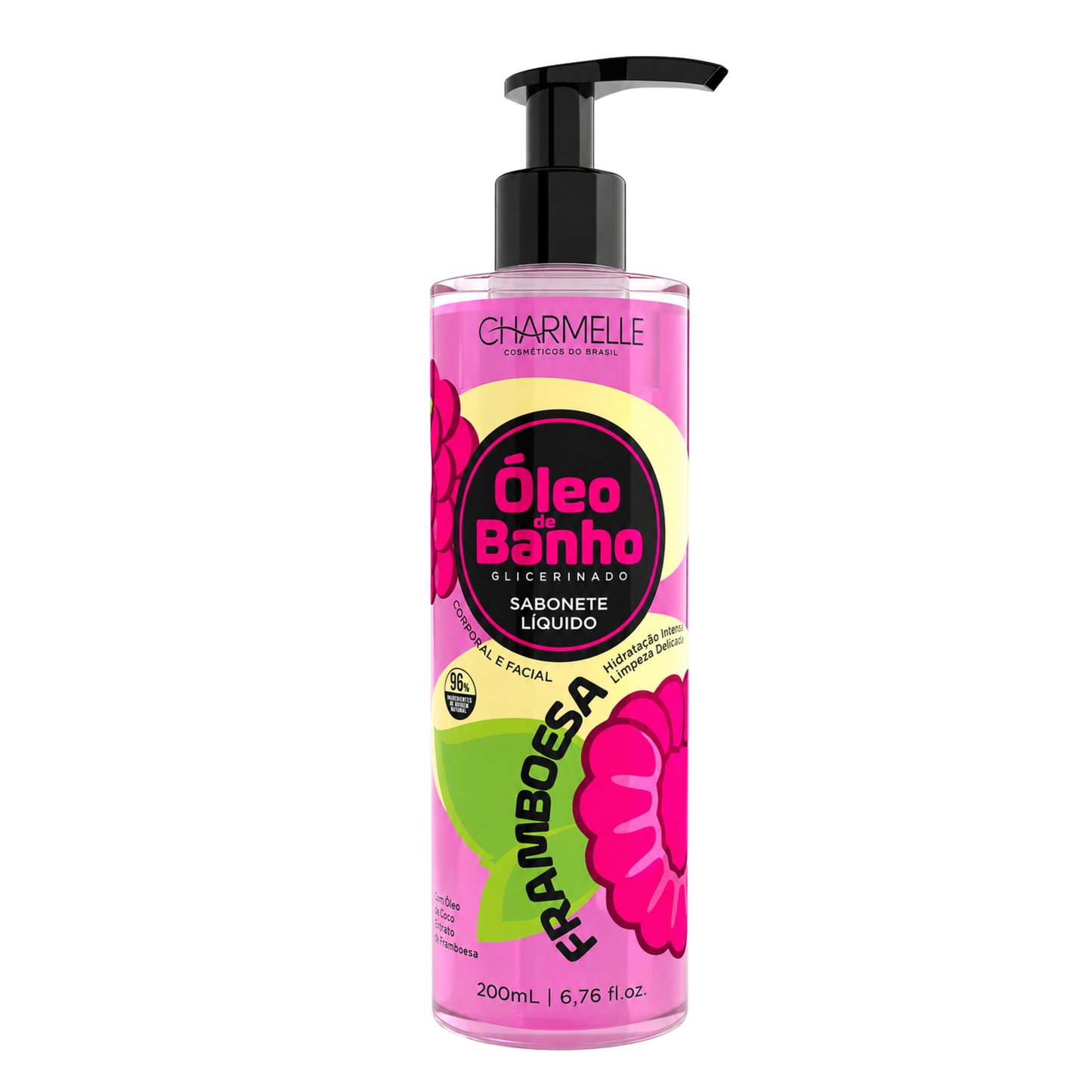 SABONETE LIQUIDO OLEO DE BANHO GLICERINADO FRAMBOESA TO DAY 200ML CHARMELLE