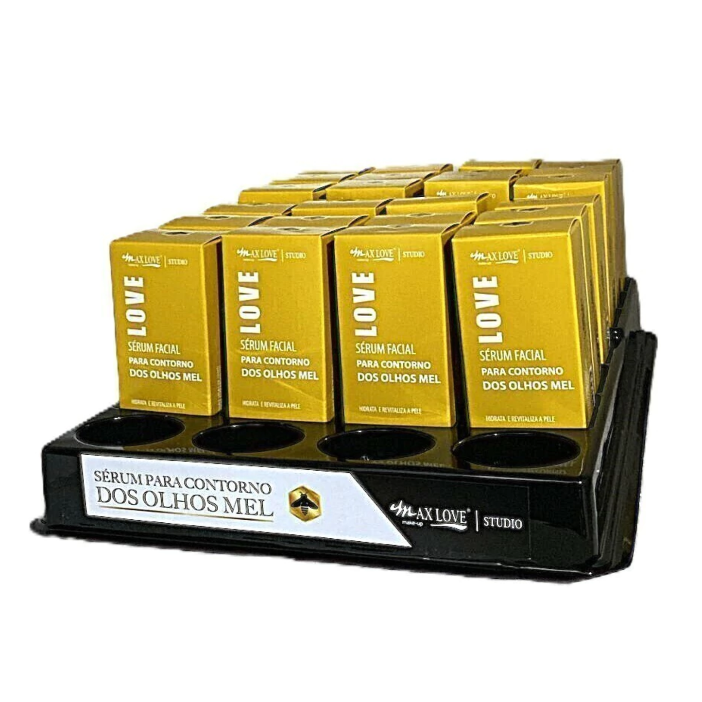 BOX C/ 24 SERUM FACIAL CONTORNO OLHOS MEL 30ML MAX LOVE