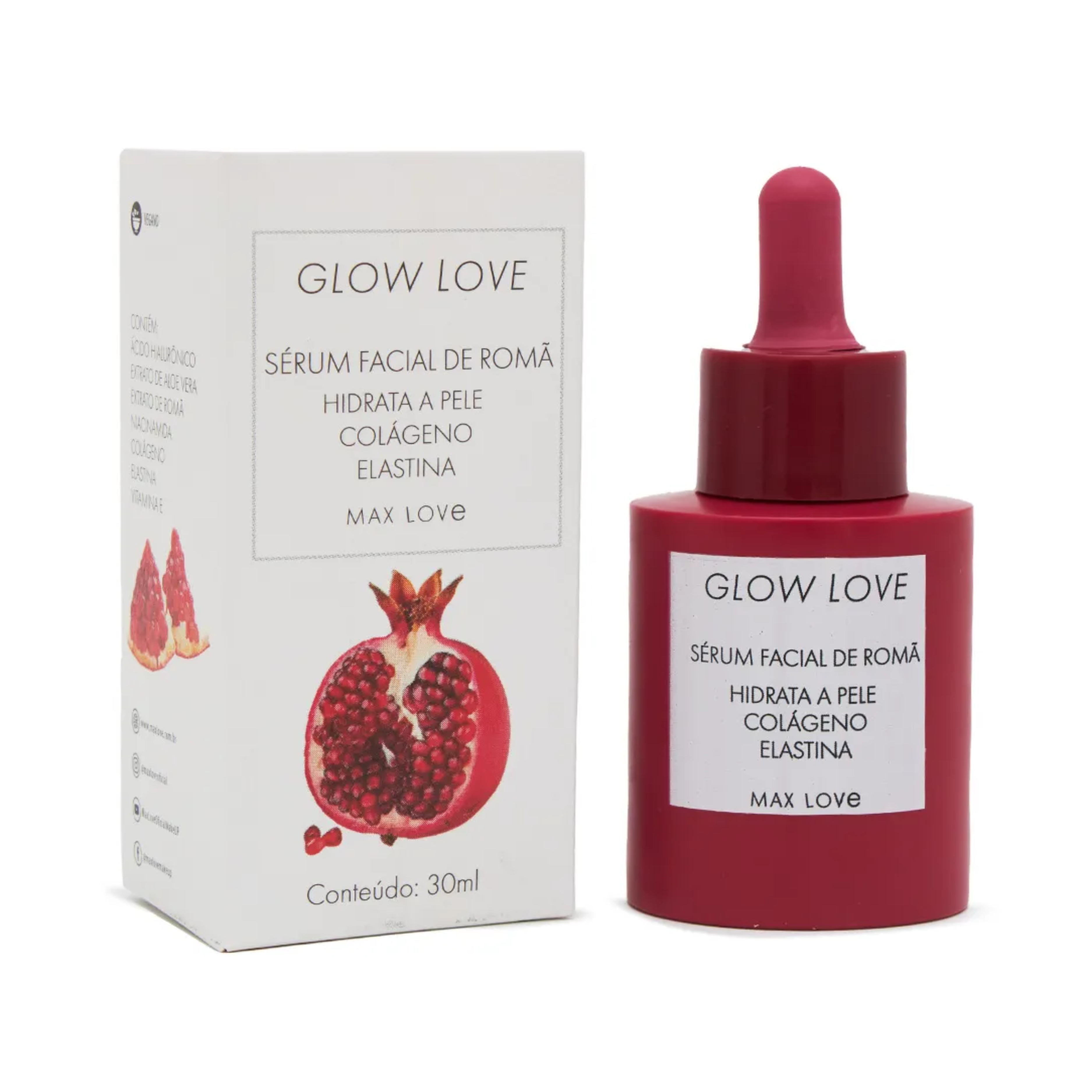 イヴ セロム 30ml GLOW LOVE SERUM DE ROMA 30ML MAX LOVE– Bio Cosméticos Distribuidora