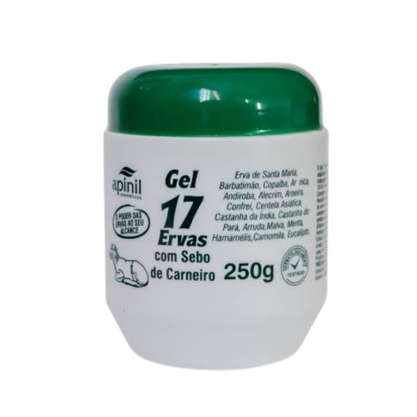 GEL 17 ERVAS COM SEBO DE CARNEIRO 250G APINIL