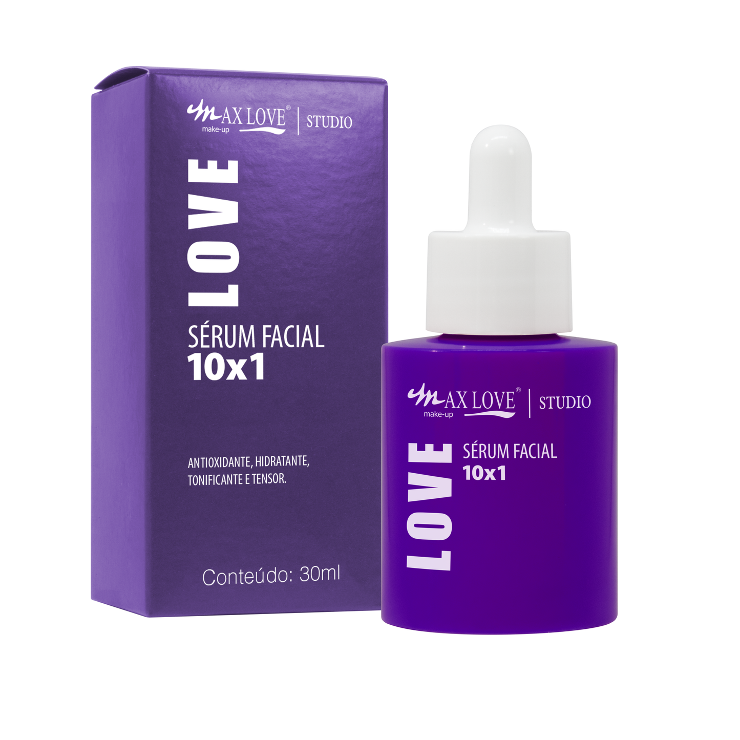 BOX C/ 24 SERUM FACIAL 10 EM 1 30ML MAX LOVE