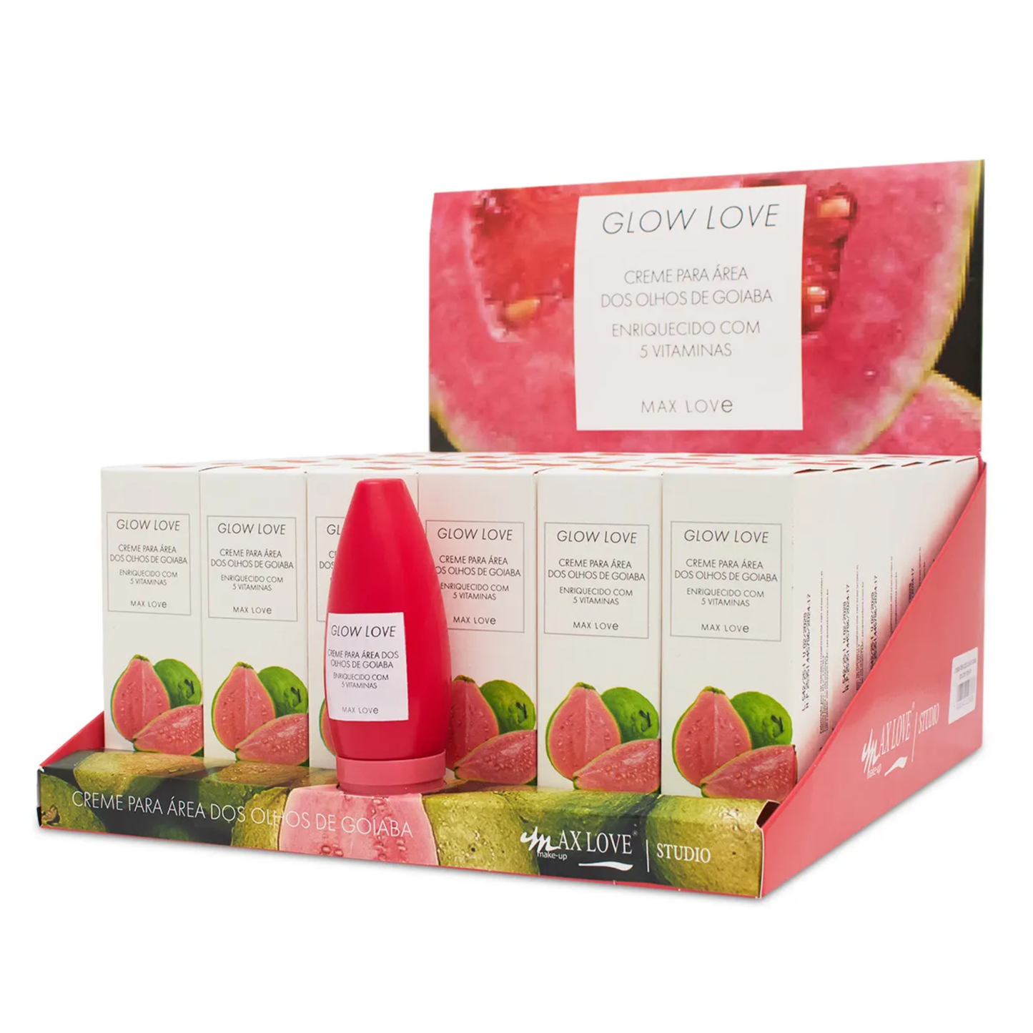 BOX C/ 36 GLOW LOVE CREME PARA AREA OLHOS DE GOIABA 60G MAX LOVE