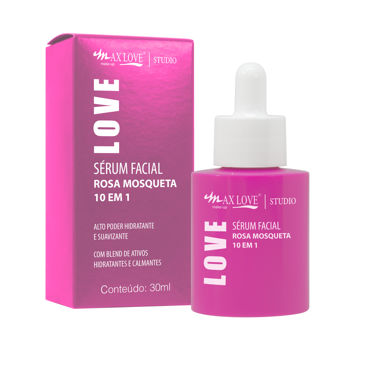 BOX C/ 24 SERUM ROSA MOSQUETA 10 EM 1 30ML MAX LOVE