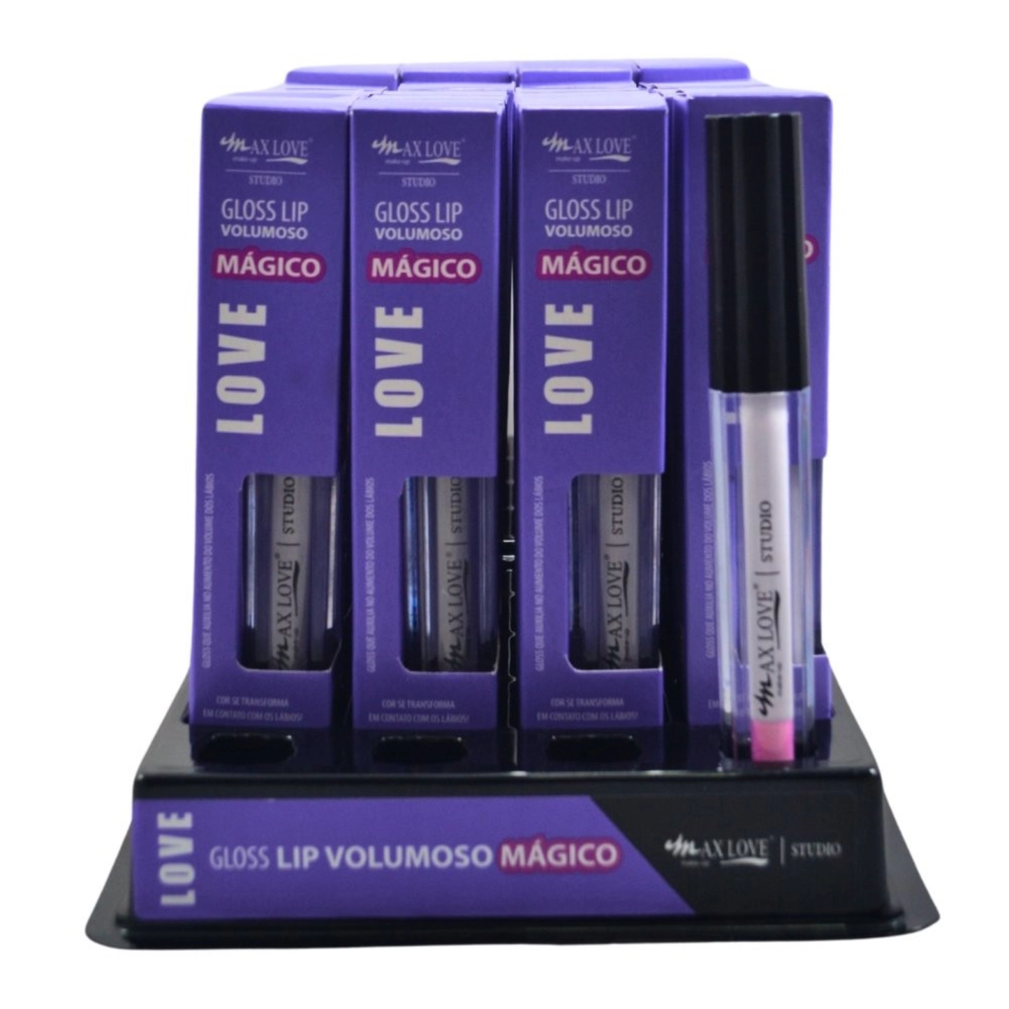 BOX C/ 32 LIP VOLUMOSO MAGICO 5ML MAX LOVE
