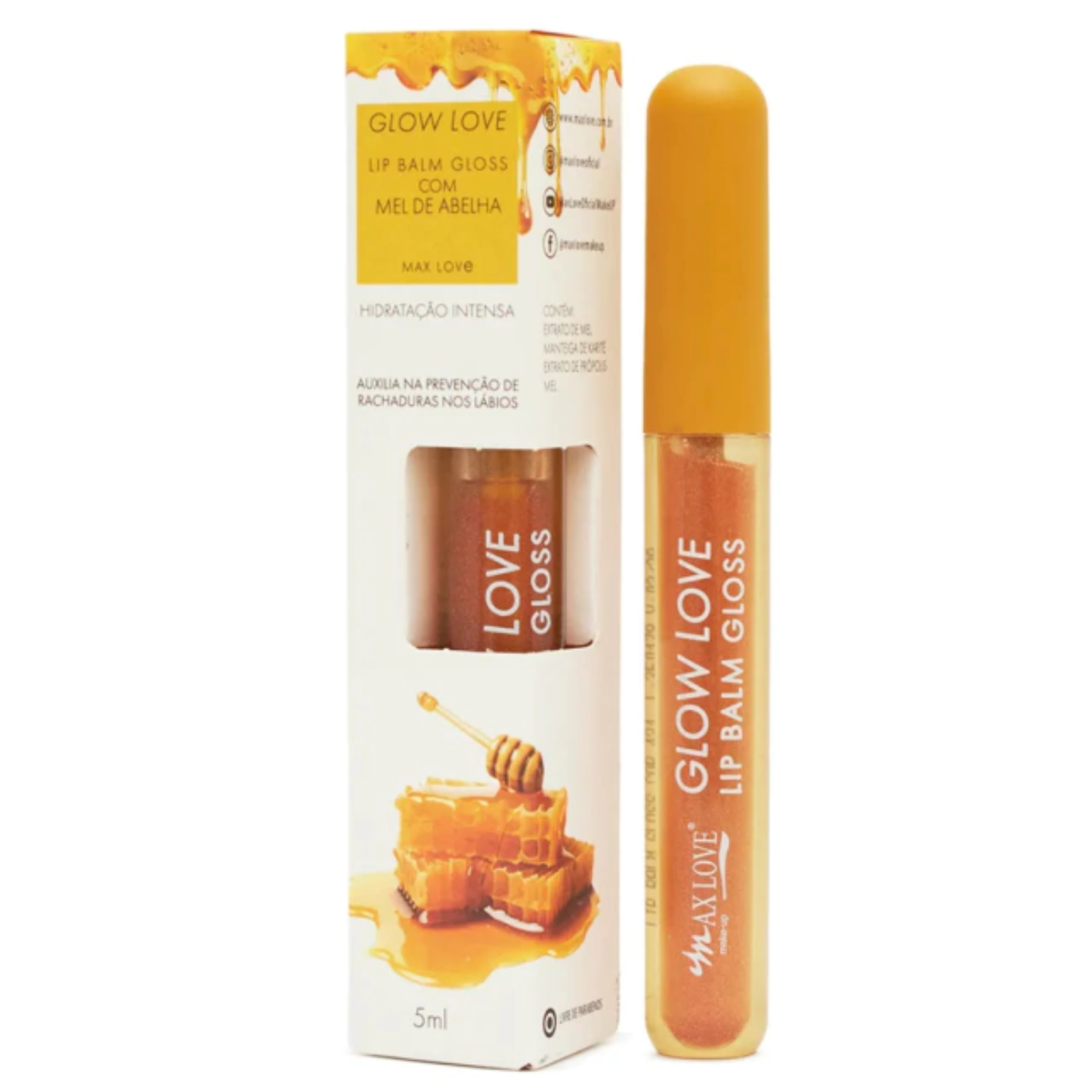 BOX C/ 28 GLOW LOVE LIP BALM MEL COR/421 MEL 5ML MAX LOVE