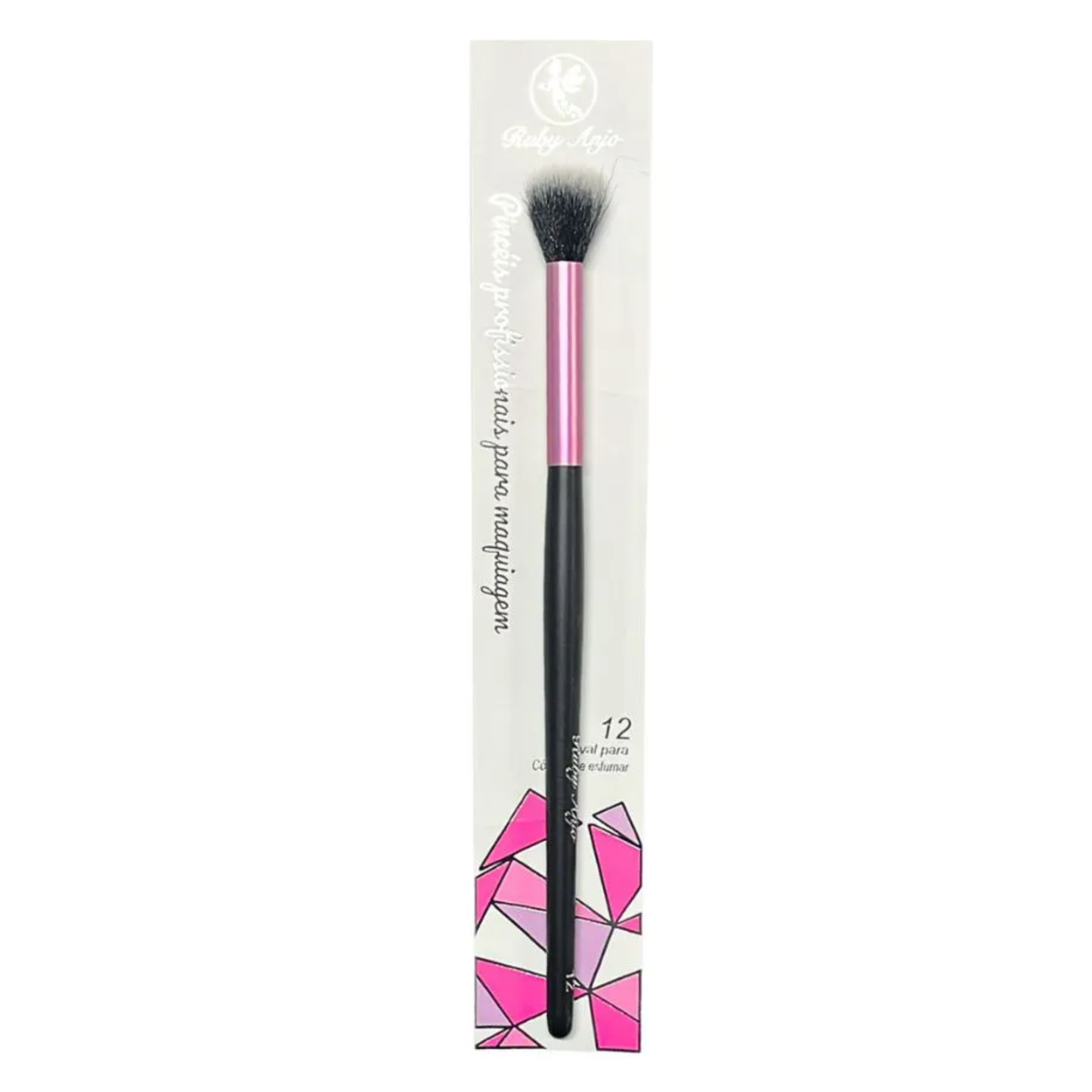 PINCEL PROFISSIONAL OVAL PARA CONCAVO E ESFUMAR RA-480-12 RUBY ANJO