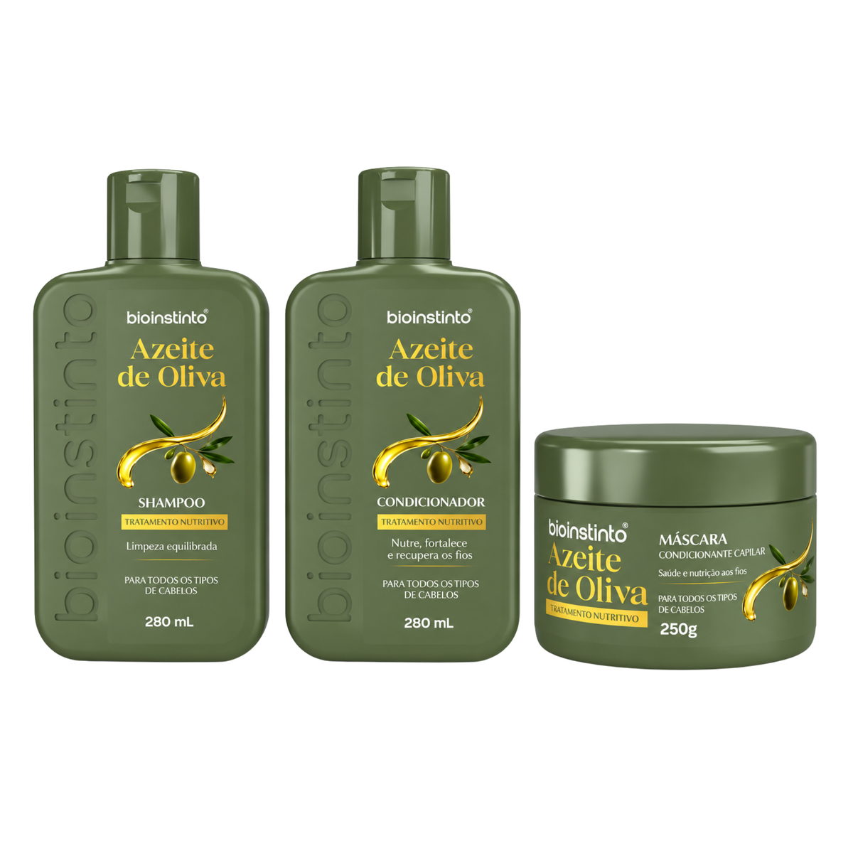 KIT CAPILAR AZEITE DE OLIVA 3 ITENS BIO INSTINTO