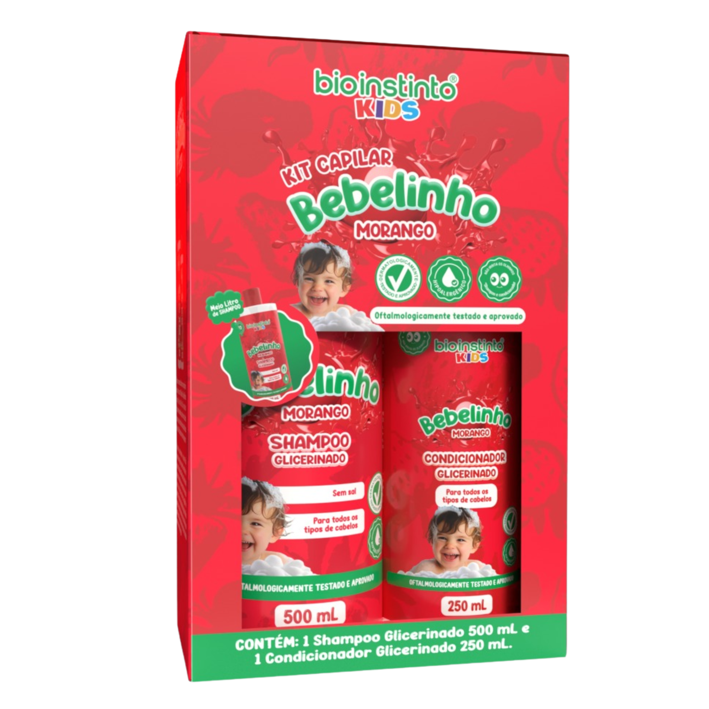 KIT CAPILAR BEBELINHO MORANGO KIDS 2 ITENS BIO INSTINTO