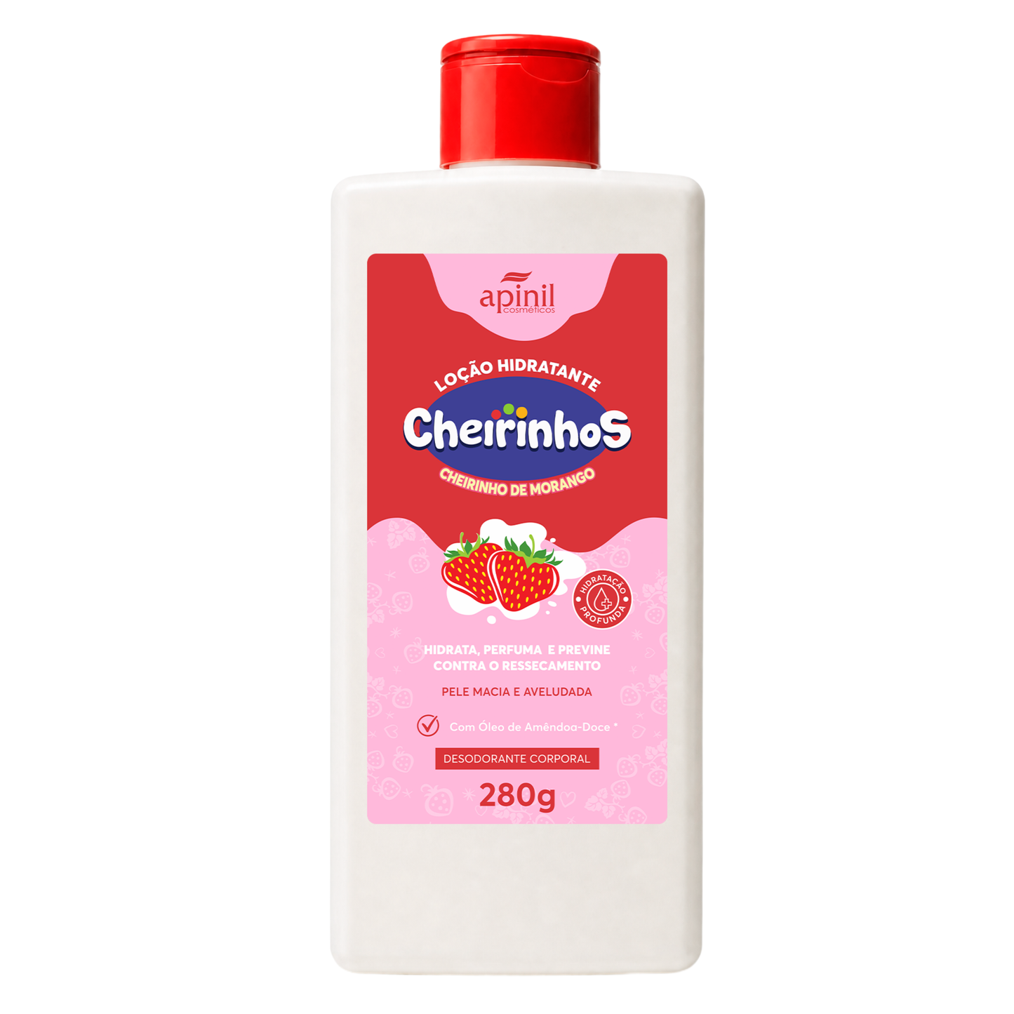 LOCAO HIDRATANTE CHEIRINHOS MORANGO 280G APINIL