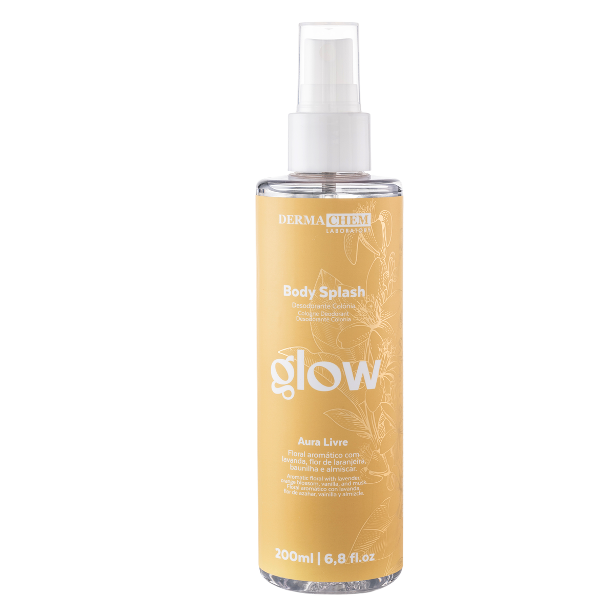 BODY SPLASH GLOW AURA LIVRE 200ML DERMACHEM
