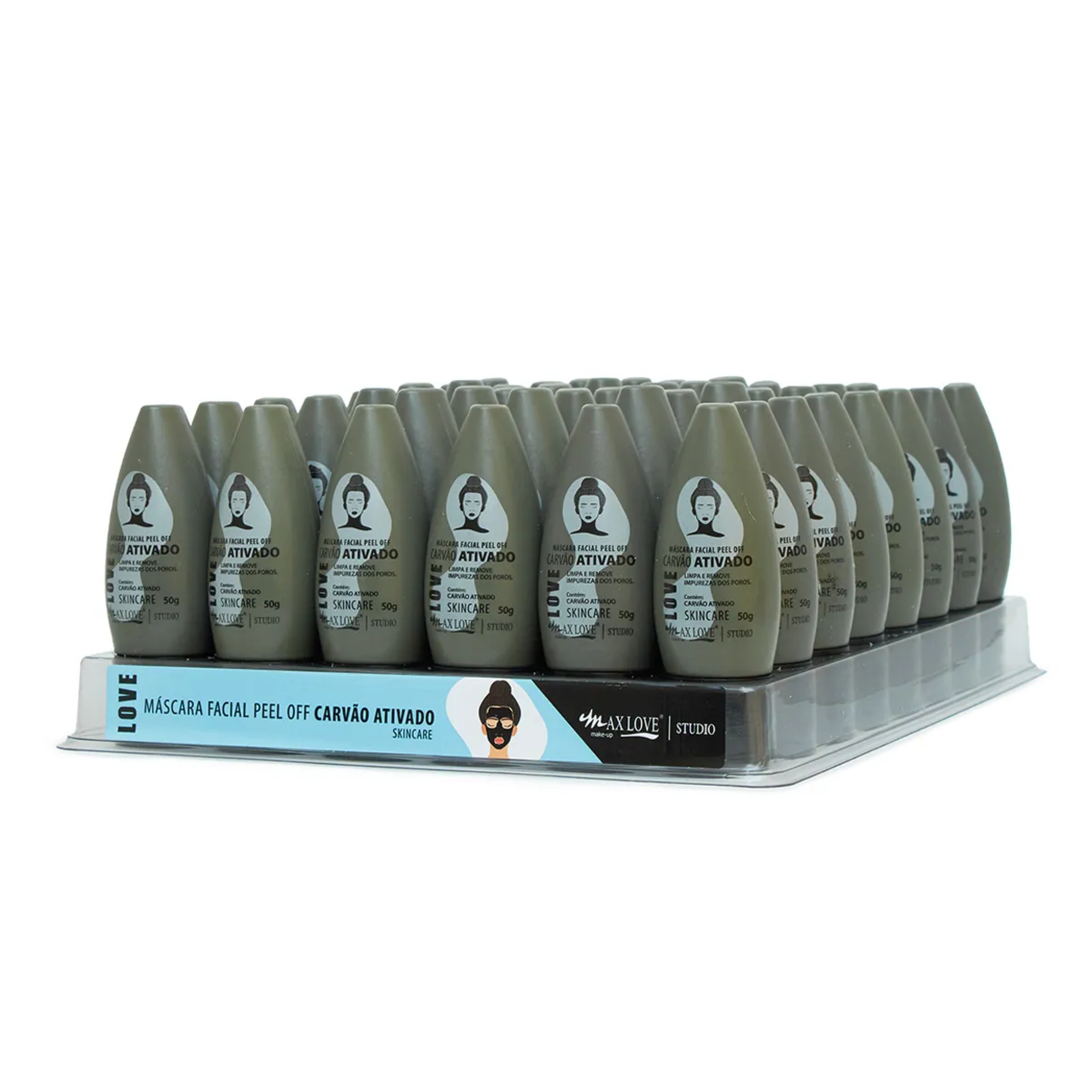 BOX C/ 48 MASCARA FACIAL PEEL OF CARVAO ATIVADO 50G MAX LOVE