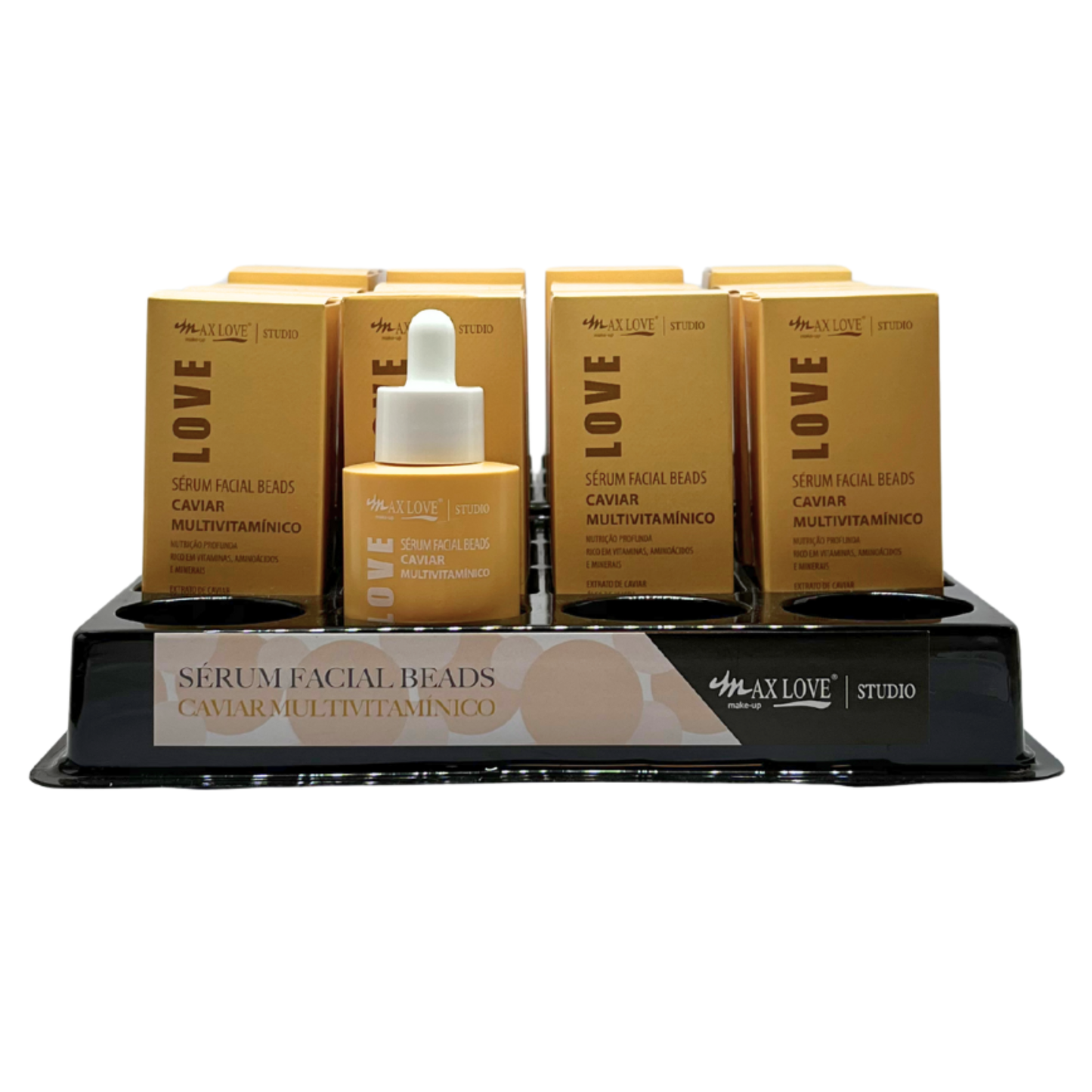 BOX C/ 24 SERUM FACIAL CAVIAR MULTIVITAMINICO 30ML MAX LOVE