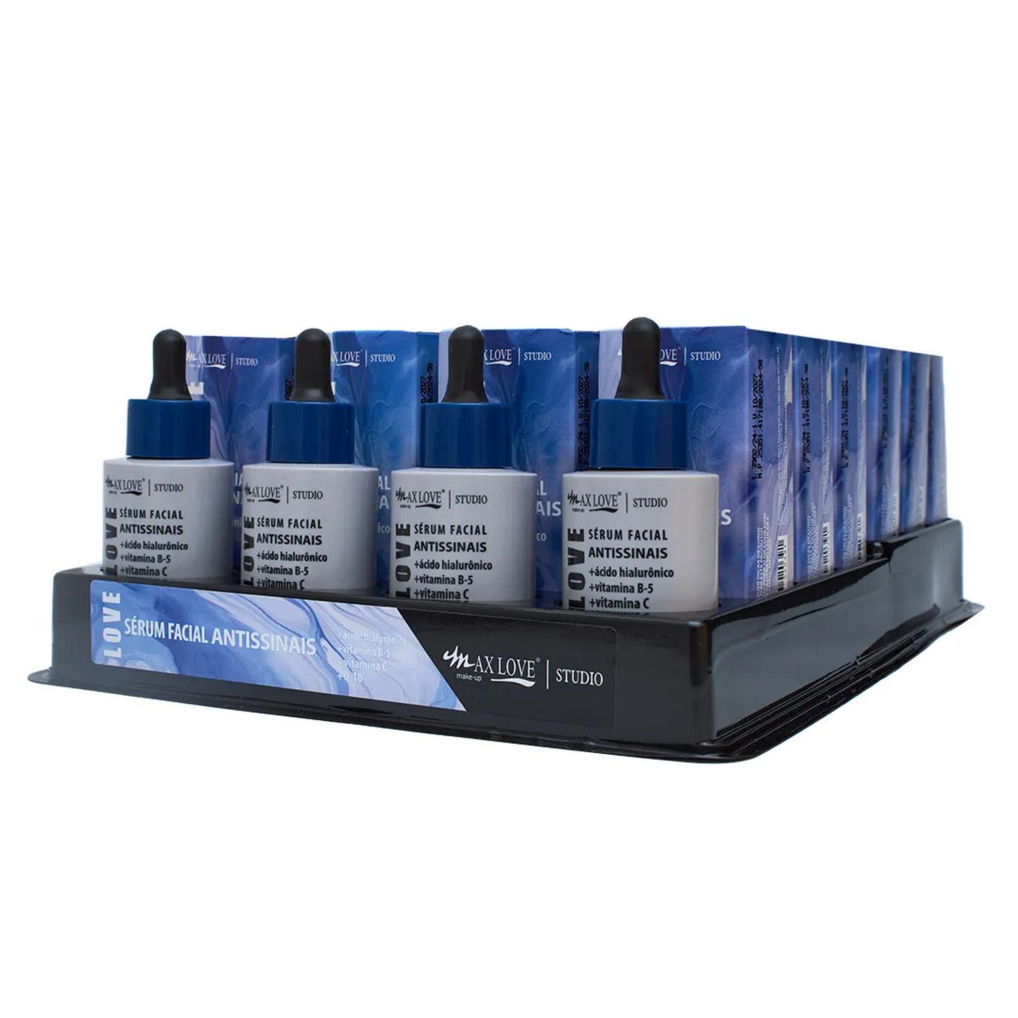 BOX C/ 24 SERUM FACIAL ANTISSINAIS 30ML MAX LOVE