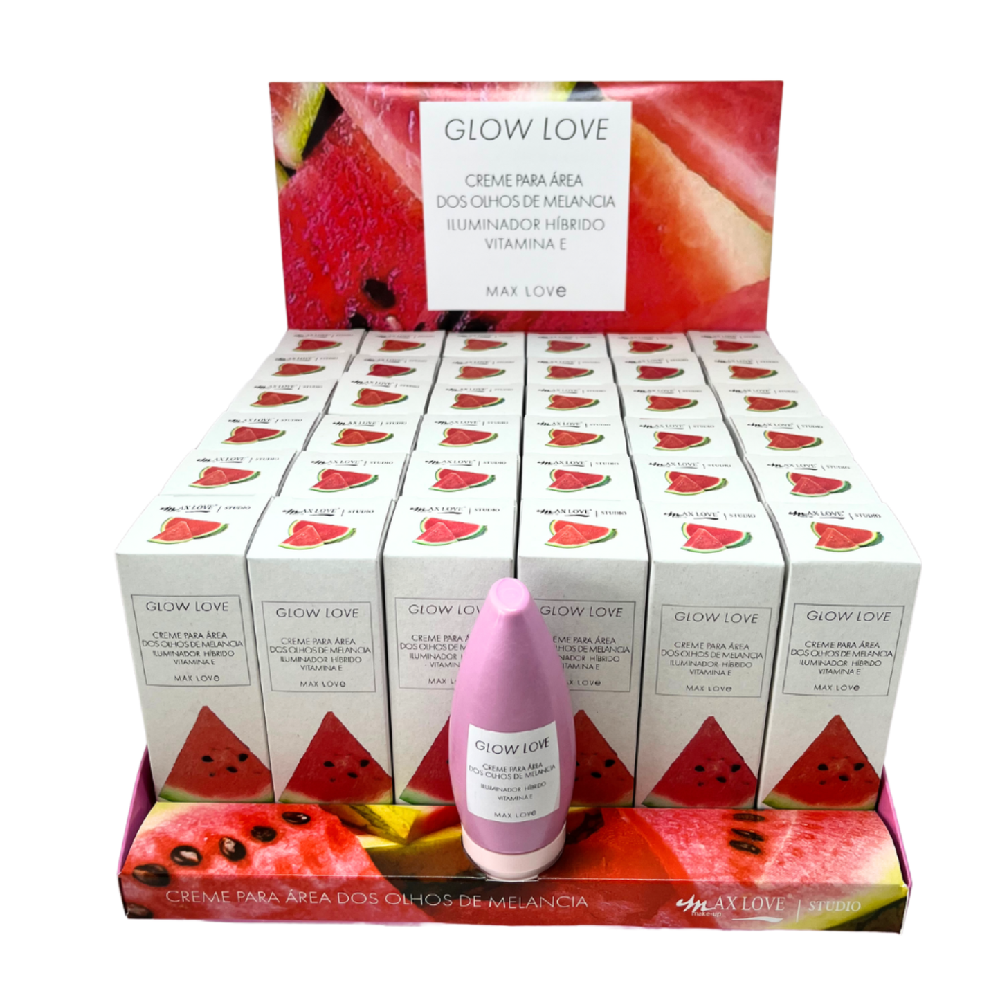 BOX C/ 36 GLOW LOVE CREME PARA AREA OLHOS DE MELANCIA 60G MAX LOVE