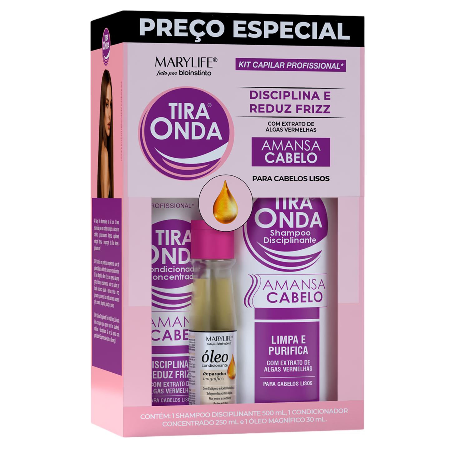 KIT CAPILAR TIRA ONDA 3 ITENS MARY LIFE