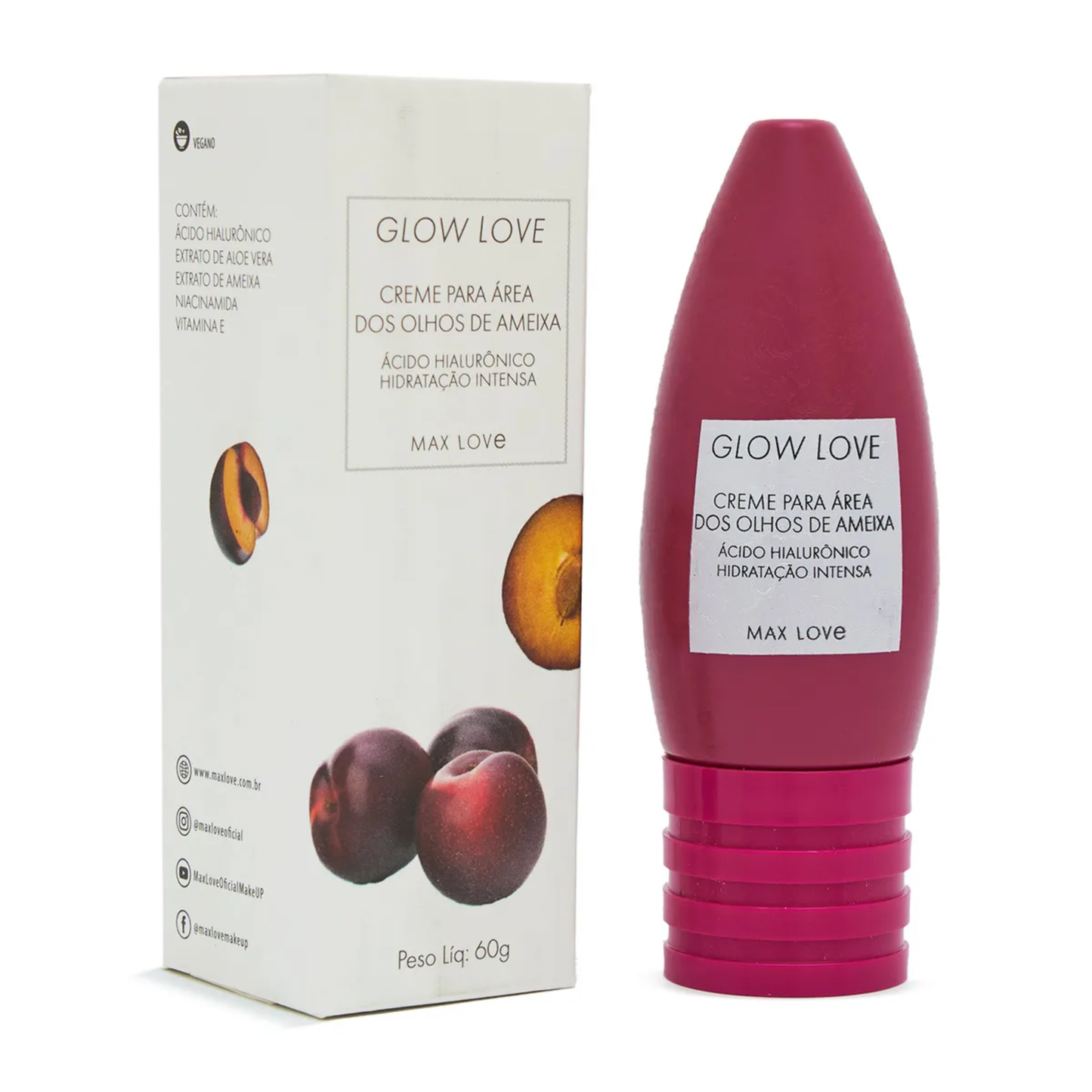 GLOW LOVE CREME PARA AREA OLHOS DE AMEIXA 60G MAX LOVE