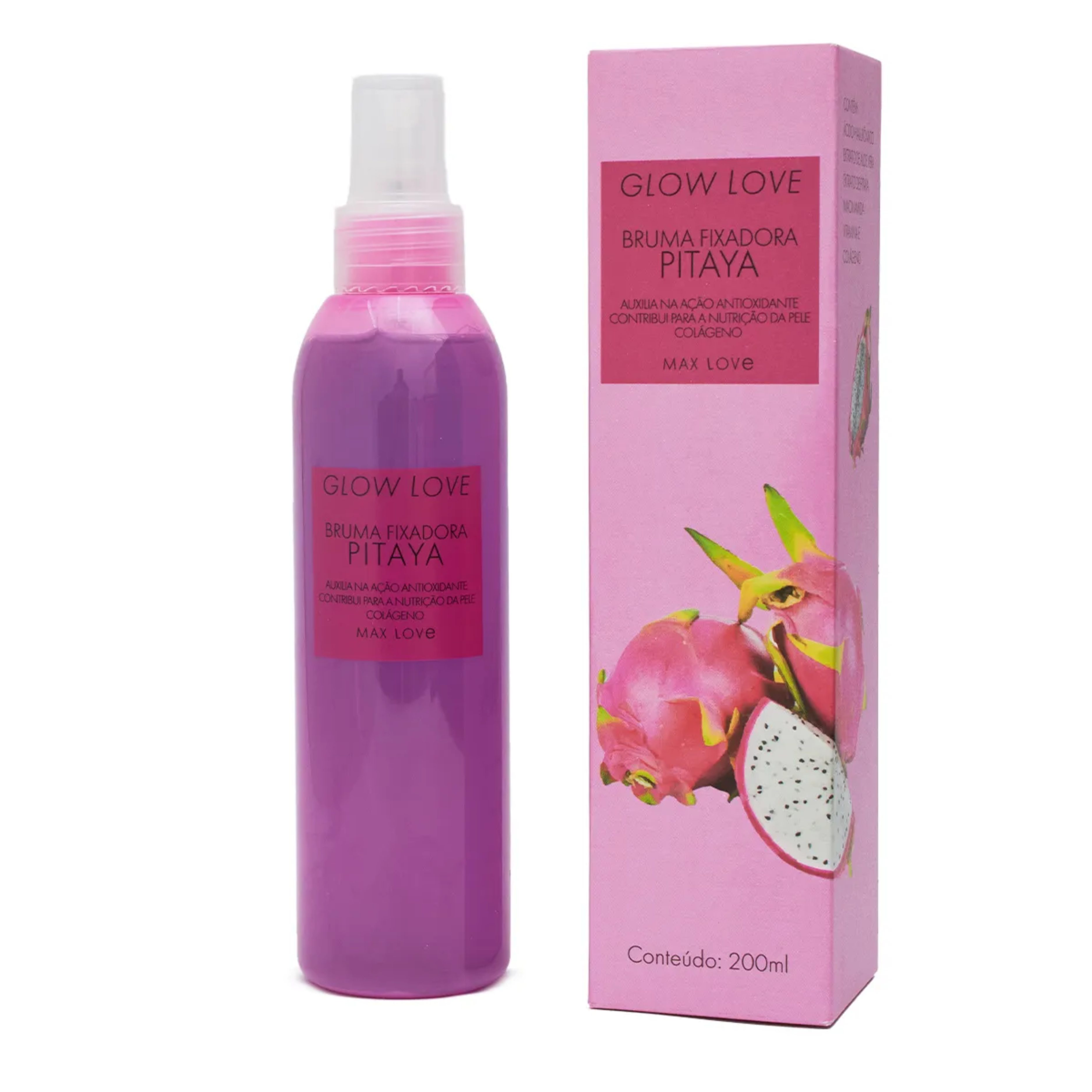 GLOW LOVE BRUMA FIXADORA PITAYA 200ML MAX LOVE– Bio Cosméticos