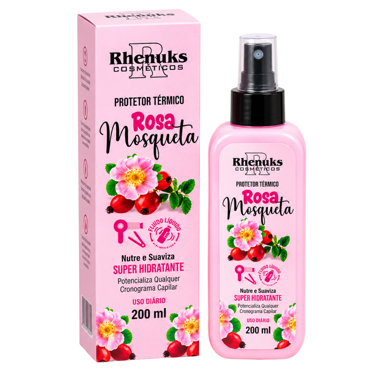 PROTETOR TERMICO ROSA MOSQUETA 200ML RHENUKS