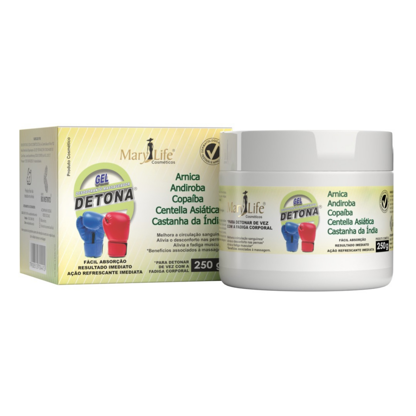 GEL DESODORANTE MASSAGEADOR DETONA 250G MARY LIFE