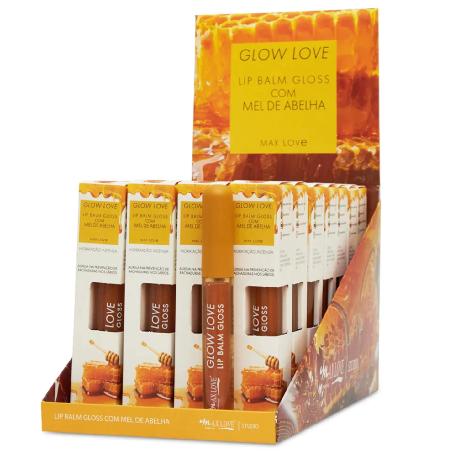 BOX C/ 28 GLOW LOVE LIP BALM MEL COR/421 MEL 5ML MAX LOVE