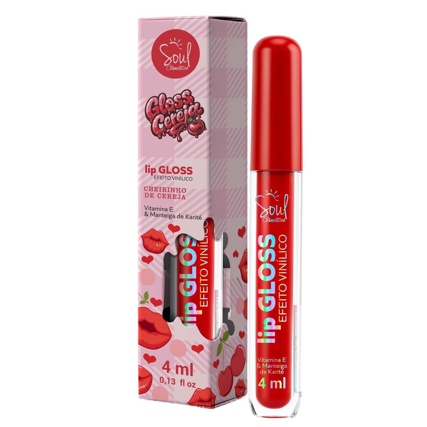 BOX C/ 24 LIP GLOSS CEREJA 4ML SOUL