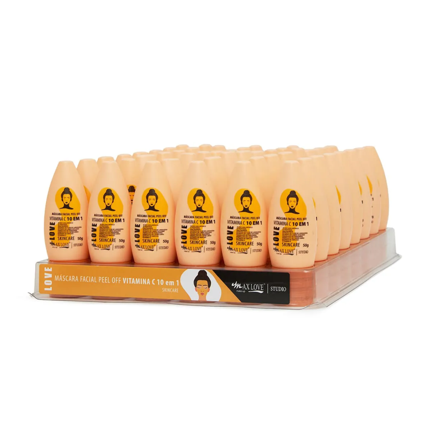 BOX C/ 48 MASCARA FACIAL PEEL OFF VITAMINA C 10 EM 1 50G MAX LOVE