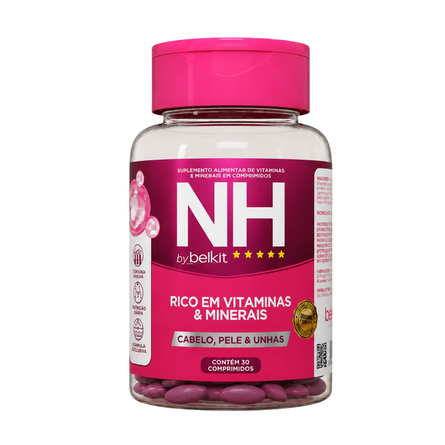 SUPLEMENTO ALIMENTAR NEW HAIR 30 CAPSULAS BELKIT
